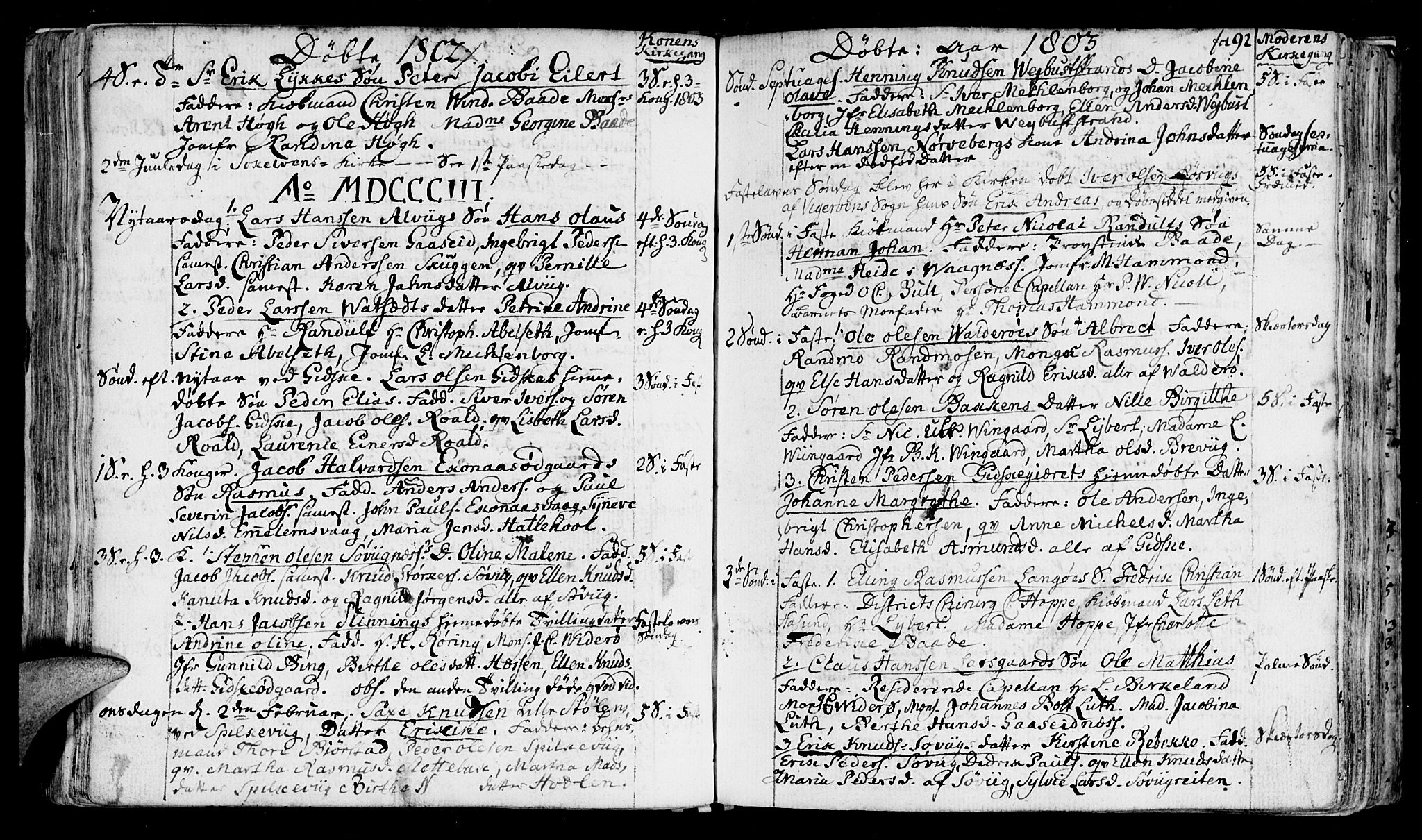 Ministerialprotokoller, klokkerbøker og fødselsregistre - Møre og Romsdal, AV/SAT-A-1454/528/L0394: Ministerialbok nr. 528A05, 1801-1826, s. 92