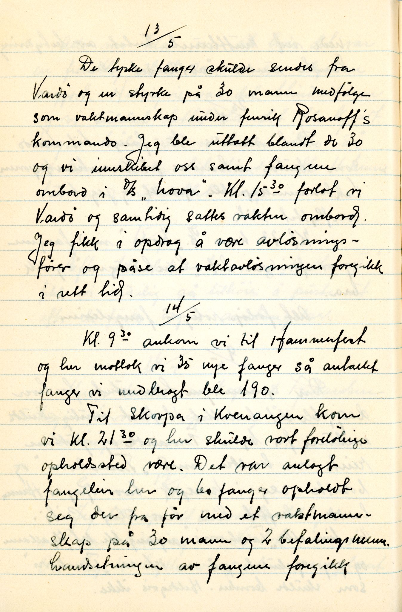 Reidar Johnsens dagbok fra 2. verdenskrig, VAMU/A-0052/F/L0001: Dagbok fra 2. verdenskrig, 1940-1942