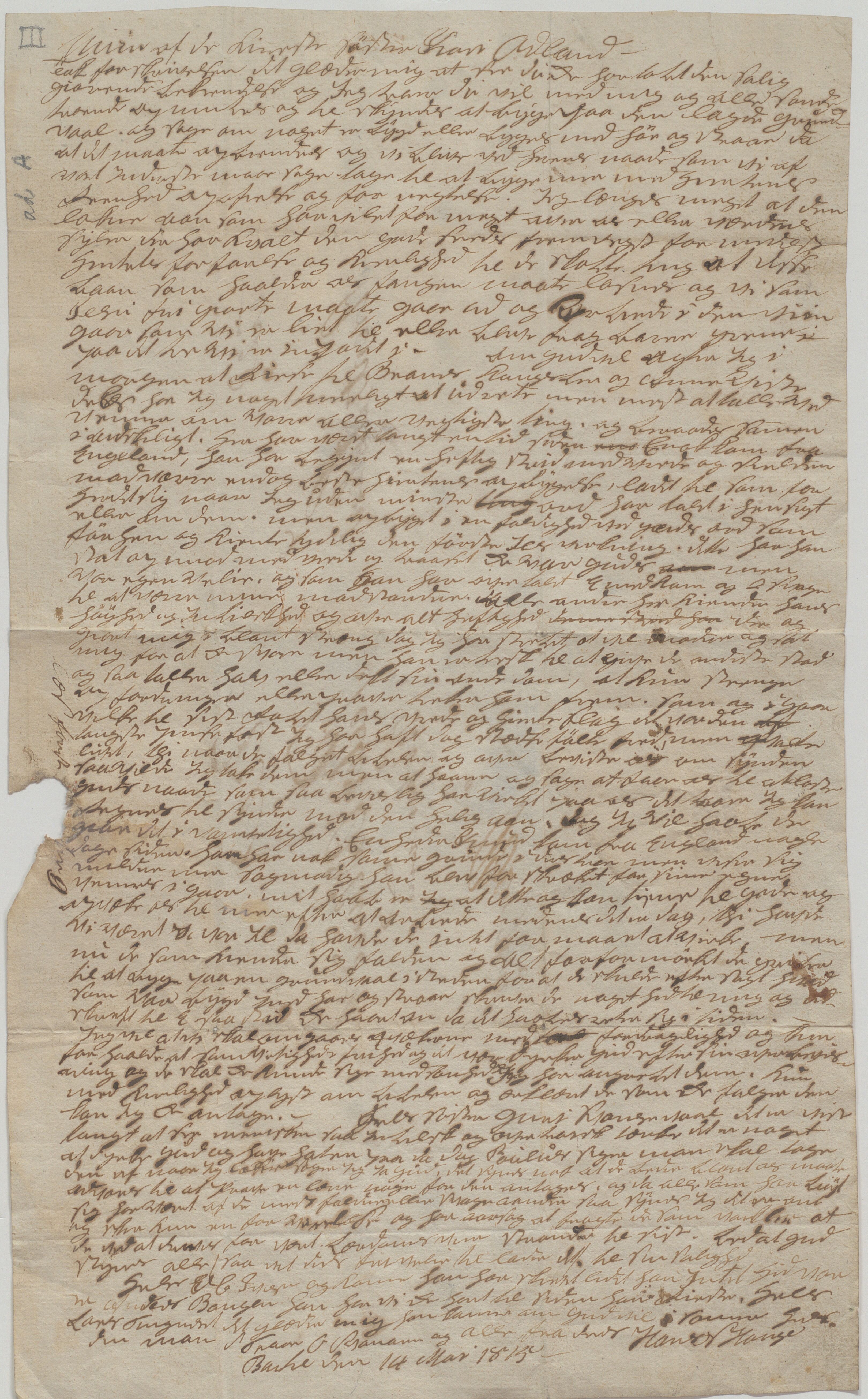 Heggtveitsamlingen, TMF/A-1007/H/L0045/0002: Brev, kopibøker, biografiske opptegnelser etc. / "ad A og B" - løse brev fra protokollene A og B , 1805-1850