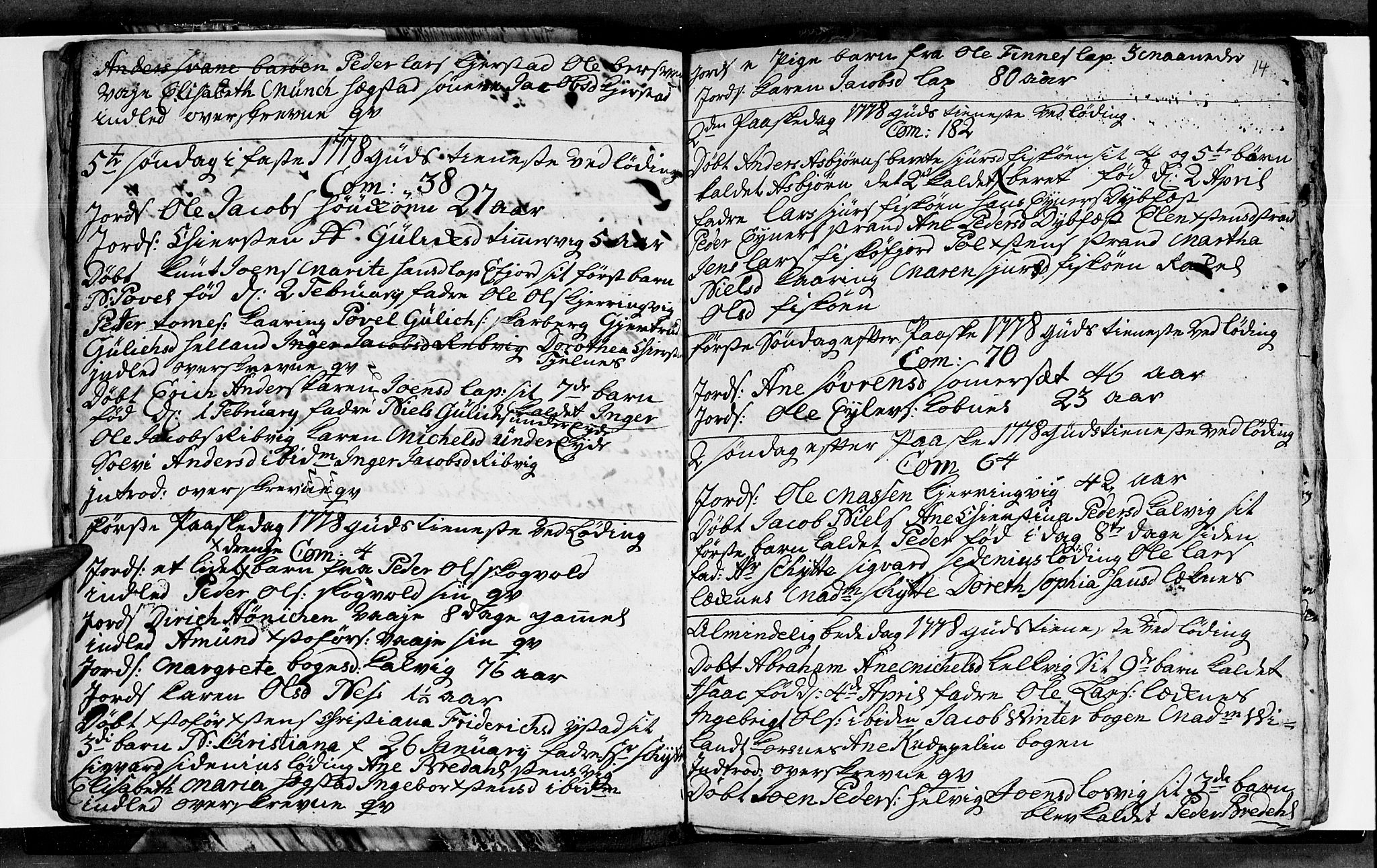 Ministerialprotokoller, klokkerbøker og fødselsregistre - Nordland, AV/SAT-A-1459/872/L1030: Ministerialbok nr. 872A05, 1775-1786, s. 14