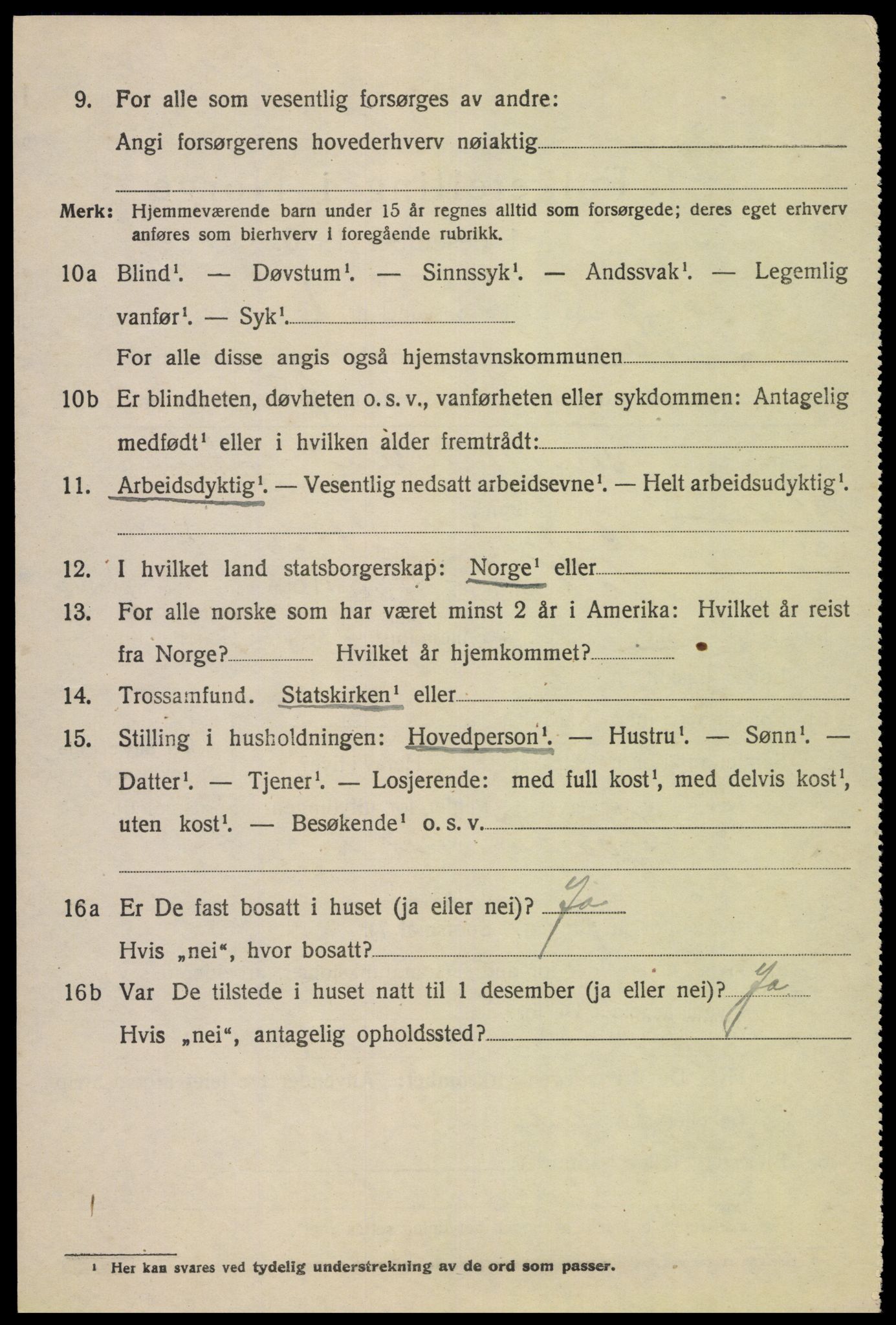 SAK, Folketelling 1920 for 1036 Fjotland herred, 1920, s. 2035