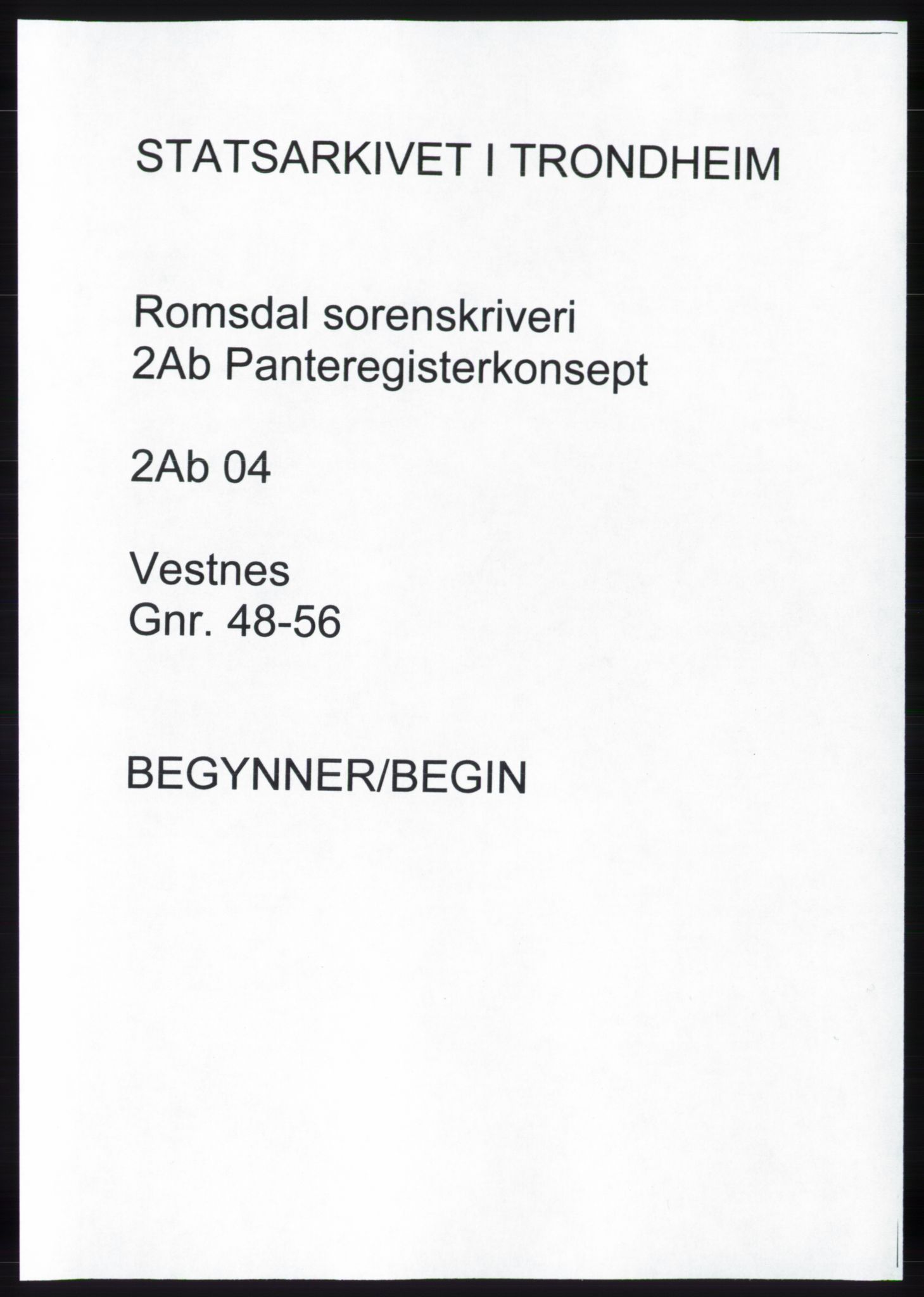 Romsdal sorenskriveri, SAT/A-4149/1/2/2Ab/L0004: Panteregister nr. 4