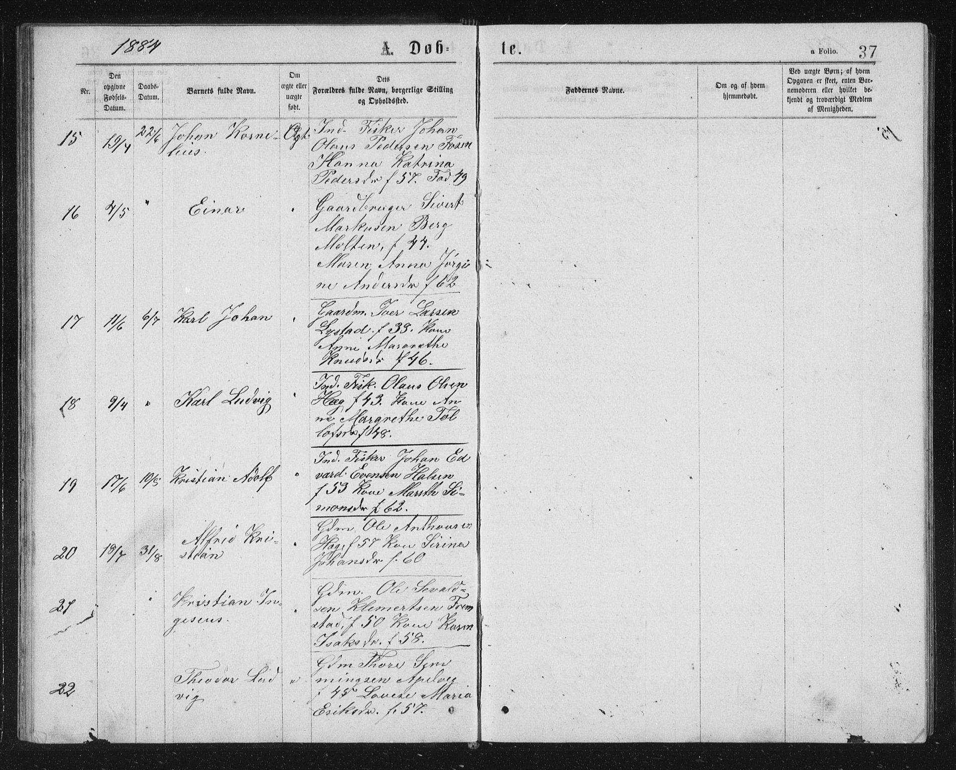 Ministerialprotokoller, klokkerbøker og fødselsregistre - Sør-Trøndelag, AV/SAT-A-1456/662/L0756: Klokkerbok nr. 662C01, 1869-1891, s. 37