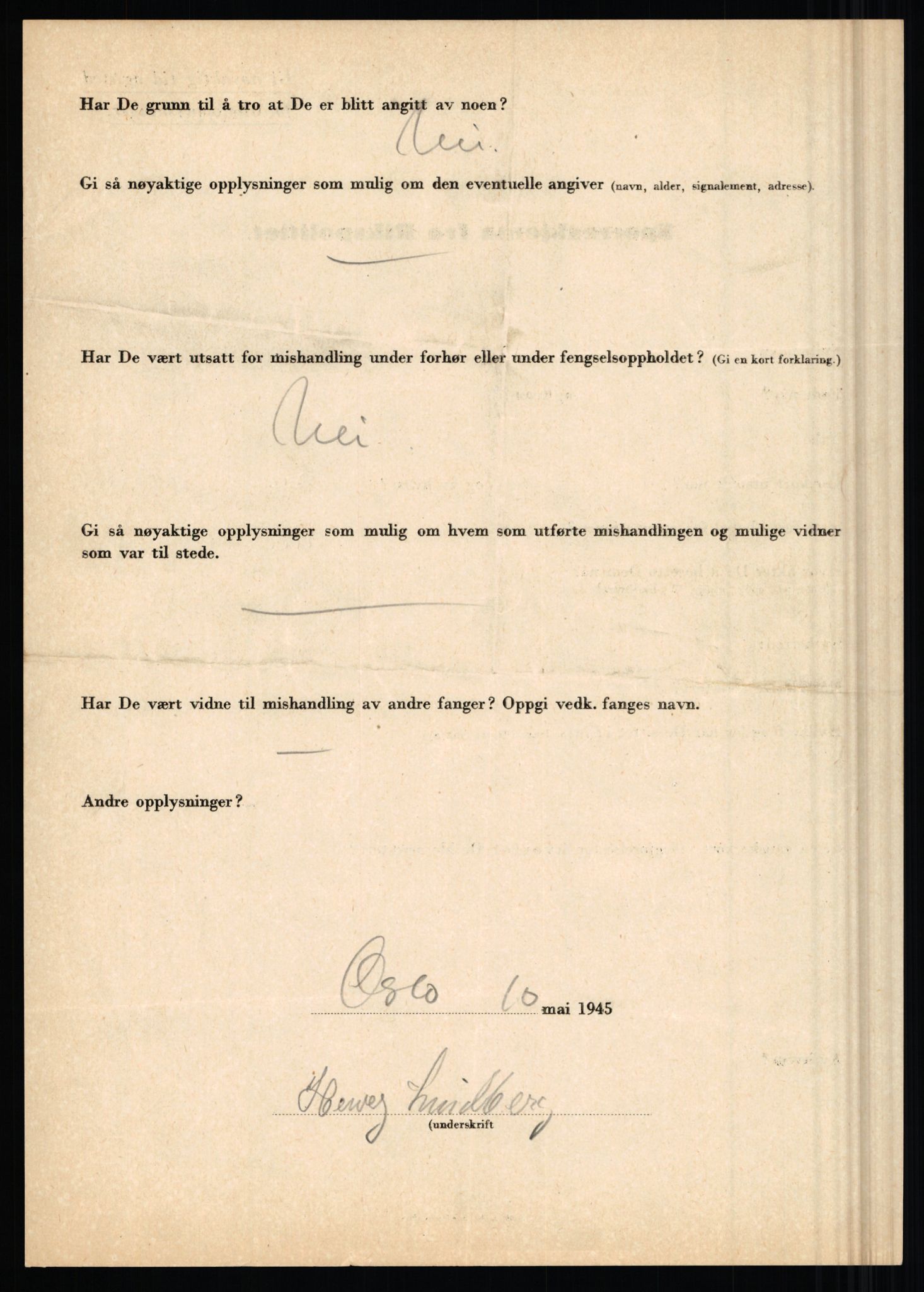 Rikspolitisjefen, AV/RA-S-1560/L/L0010: Kristianslund, Charles Ragnvald - Losvik, Einar, 1940-1945, s. 1034