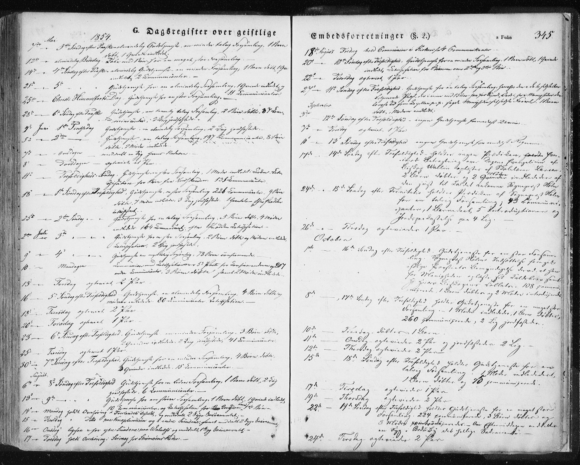 Ministerialprotokoller, klokkerbøker og fødselsregistre - Nordland, AV/SAT-A-1459/801/L0007: Ministerialbok nr. 801A07, 1845-1863, s. 345