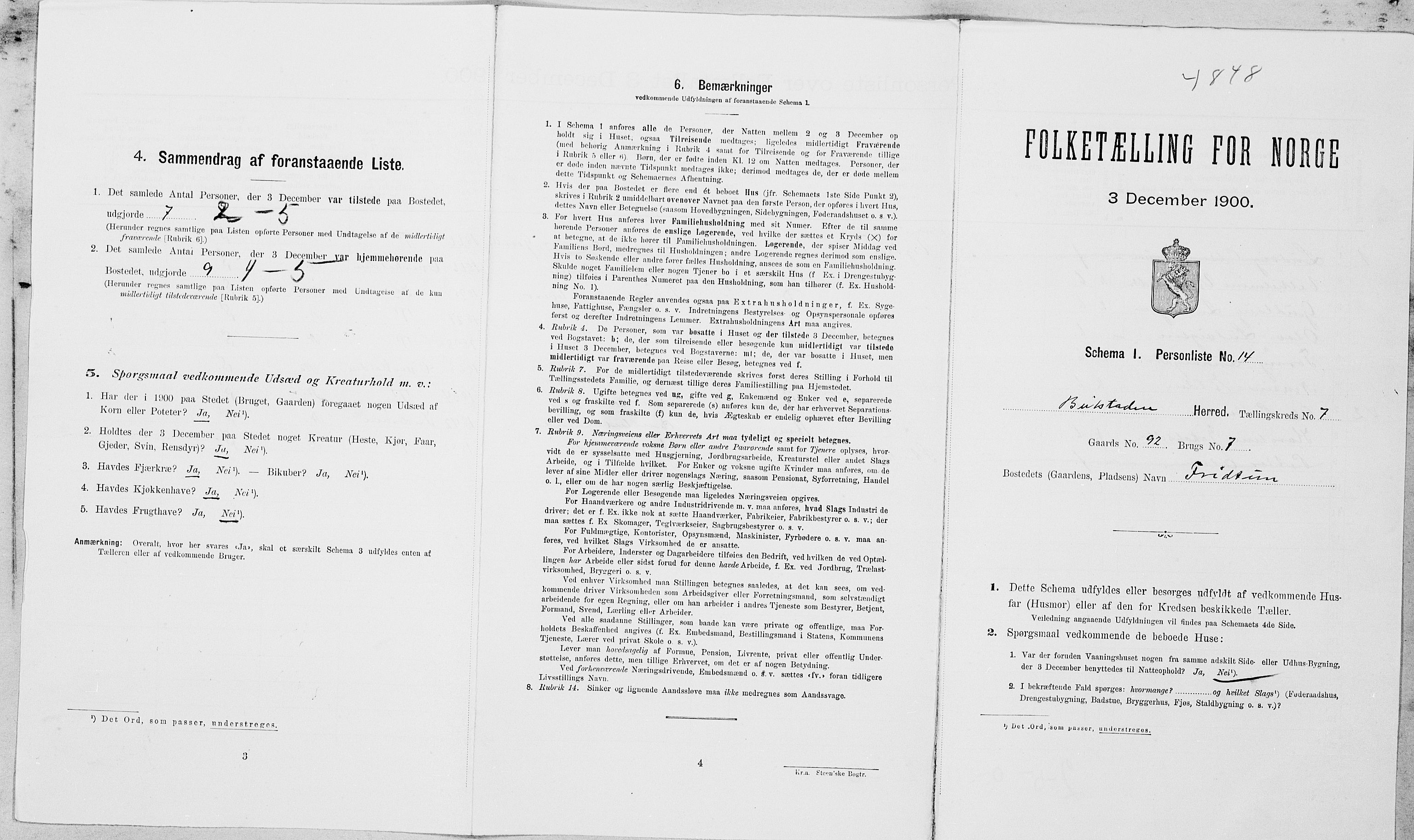 SAT, Folketelling 1900 for 1727 Beitstad herred, 1900, s. 563