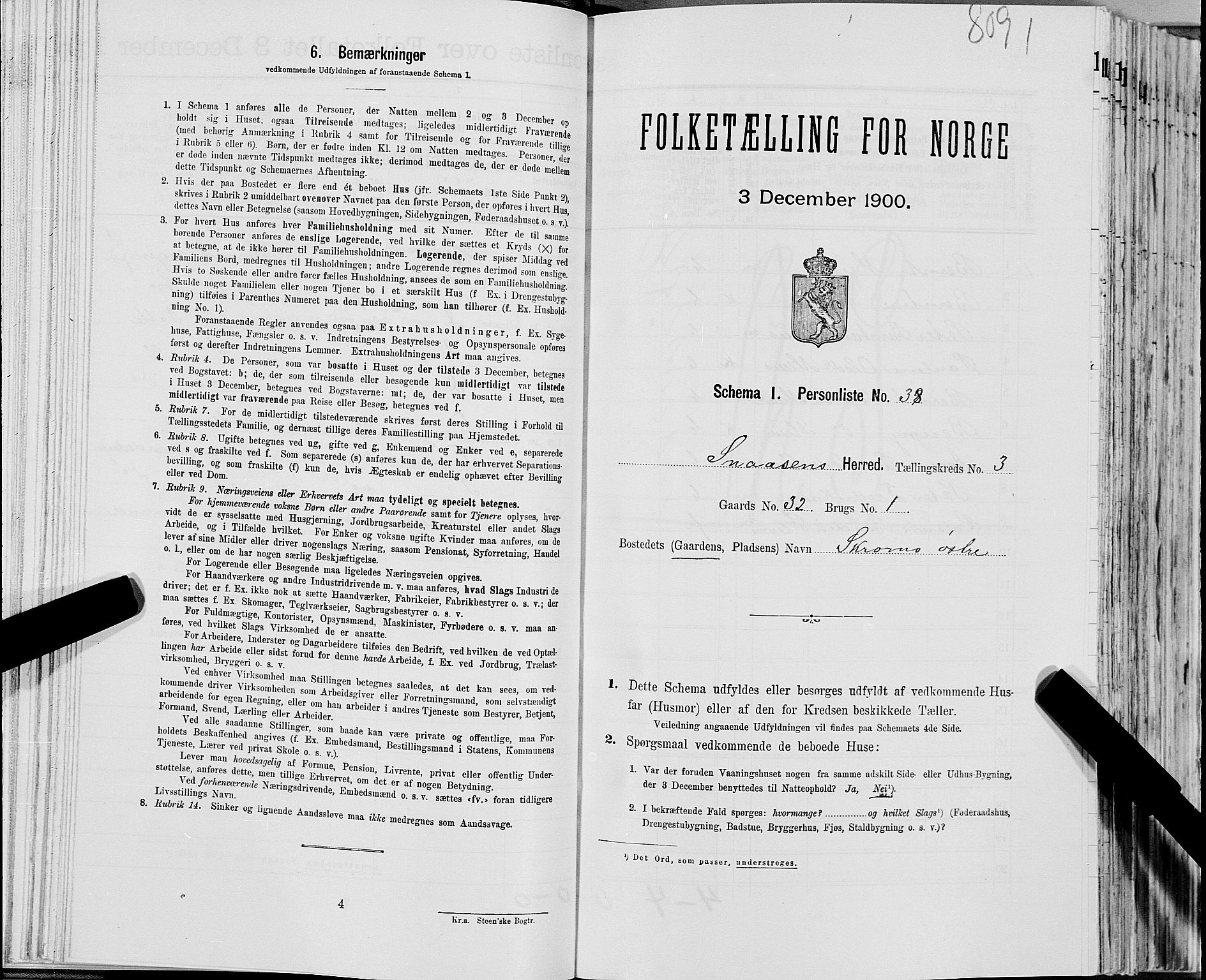SAT, Folketelling 1900 for 1736 Snåsa herred, 1900, s. 678