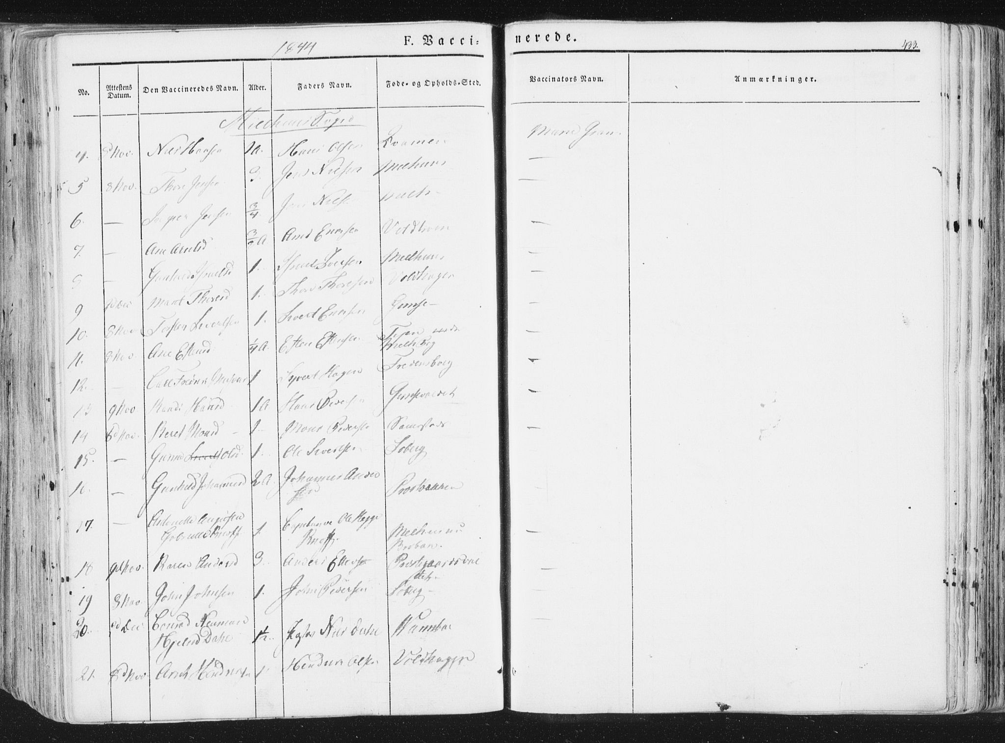 Ministerialprotokoller, klokkerbøker og fødselsregistre - Sør-Trøndelag, AV/SAT-A-1456/691/L1074: Ministerialbok nr. 691A06, 1842-1852, s. 433