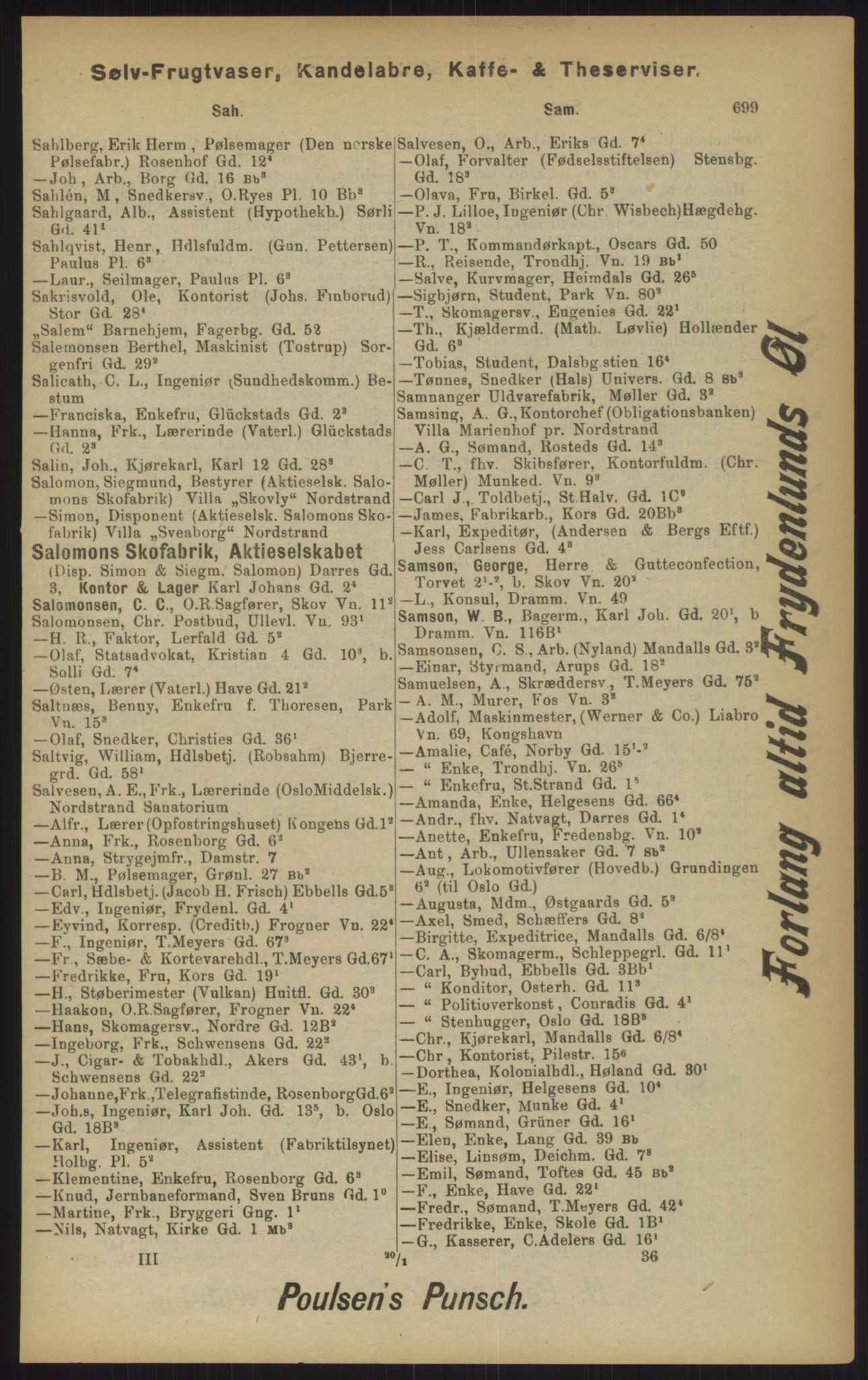 Kristiania/Oslo adressebok, PUBL/-, 1902, s. 699