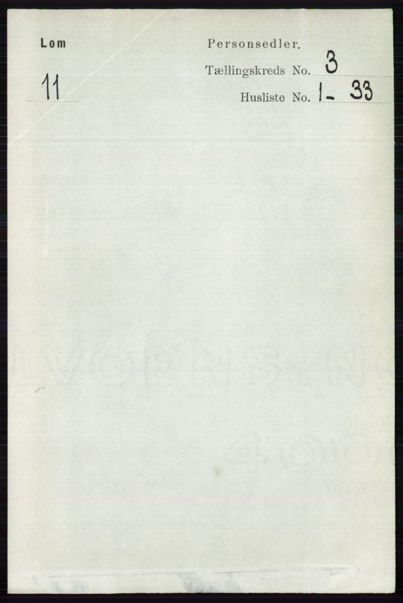 RA, Folketelling 1891 for 0514 Lom herred, 1891, s. 1260