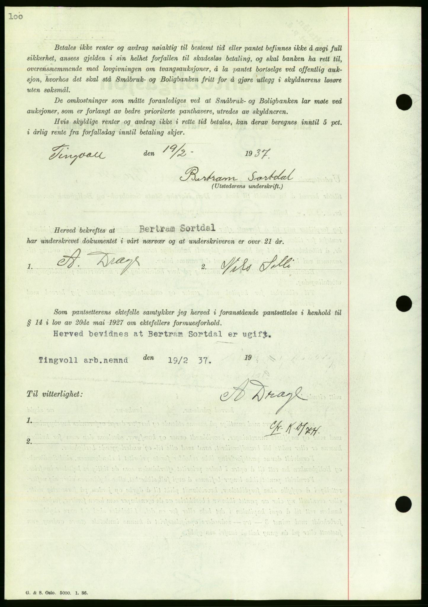 Nordmøre sorenskriveri, AV/SAT-A-4132/1/2/2Ca/L0091: Pantebok nr. B81, 1937-1937, Dagboknr: 744/1937