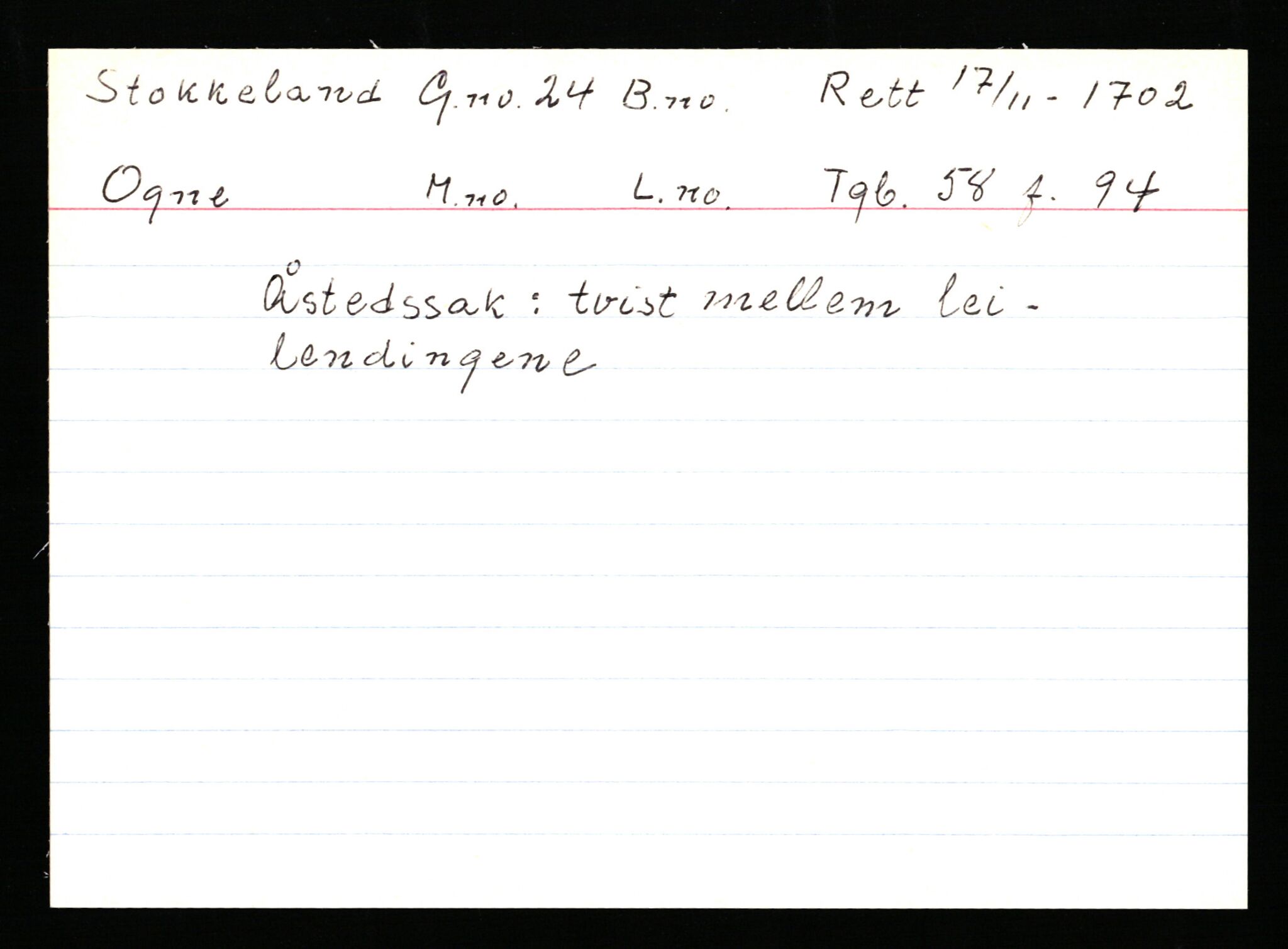 Statsarkivet i Stavanger, AV/SAST-A-101971/03/Y/Ym/L0056: Åstedskort sortert etter gårdsnavn: Stokkeland - Sund, 1600-1950, s. 21