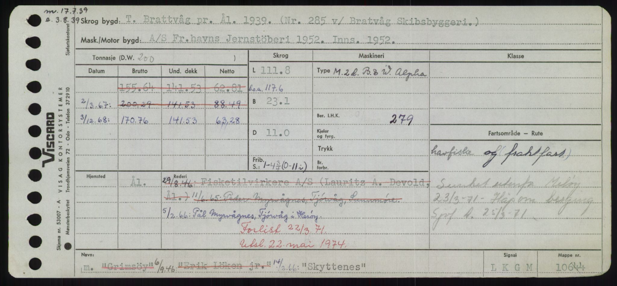 Sjøfartsdirektoratet med forløpere, Skipsmålingen, AV/RA-S-1627/H/Hd/L0034: Fartøy, Sk-Slå, s. 321