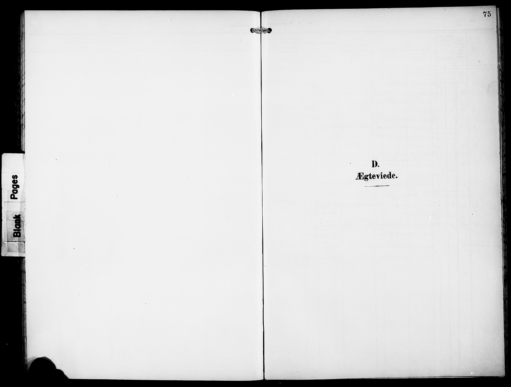 Gulen sokneprestembete, SAB/A-80201/H/Hab/Habd/L0001: Klokkerbok nr. D 1, 1901-1924, s. 75