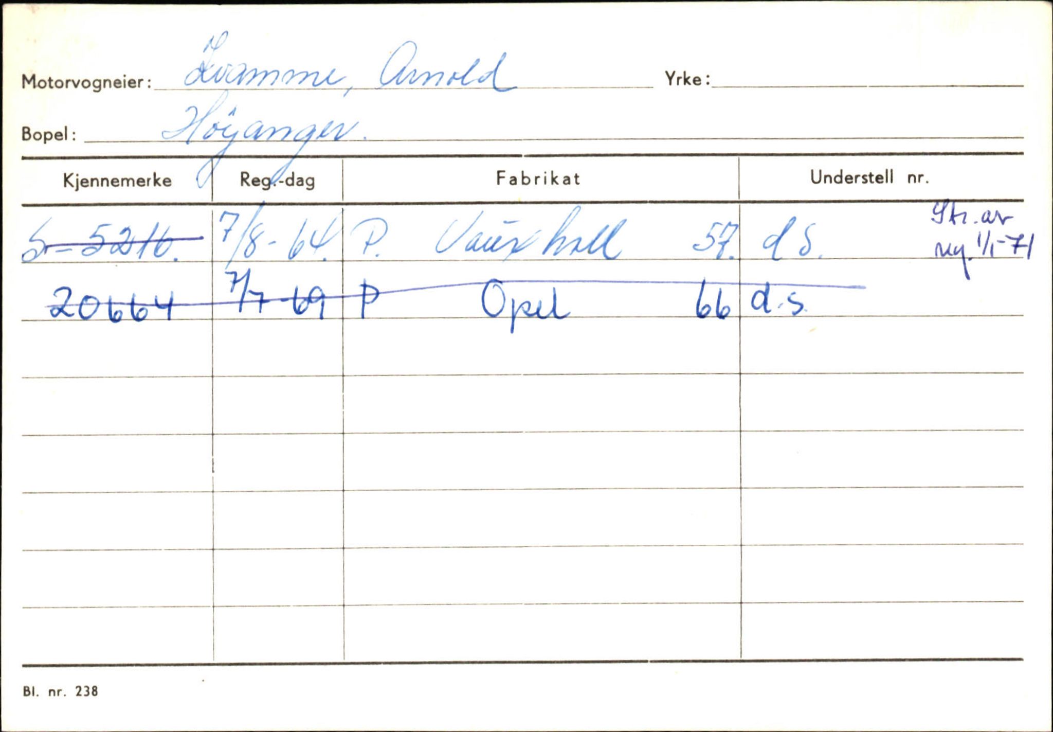 Statens vegvesen, Sogn og Fjordane vegkontor, AV/SAB-A-5301/4/F/L0130: Eigarregister Eid T-Å. Høyanger A-O, 1945-1975, s. 1850