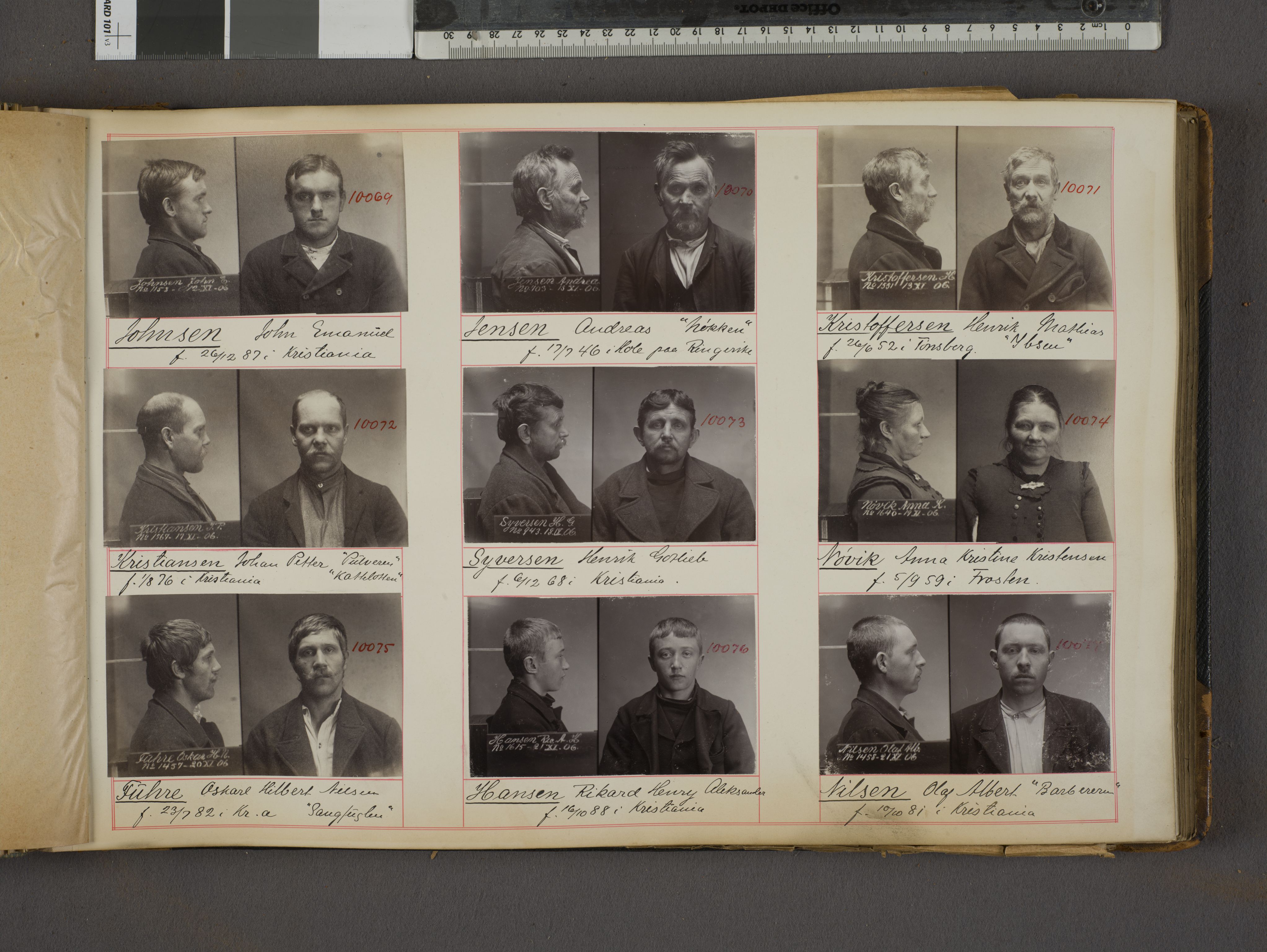 Oslo politikammer, Kriminalavdelingen, AV/SAO-A-11137/U/Ua/L0011: Forbryteralbum, 1908, s. 25