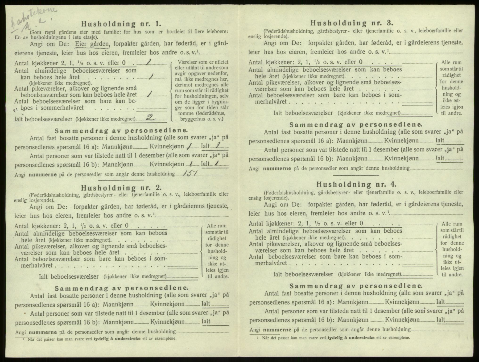 SAB, Folketelling 1920 for 1421 Aurland herred, 1920, s. 249