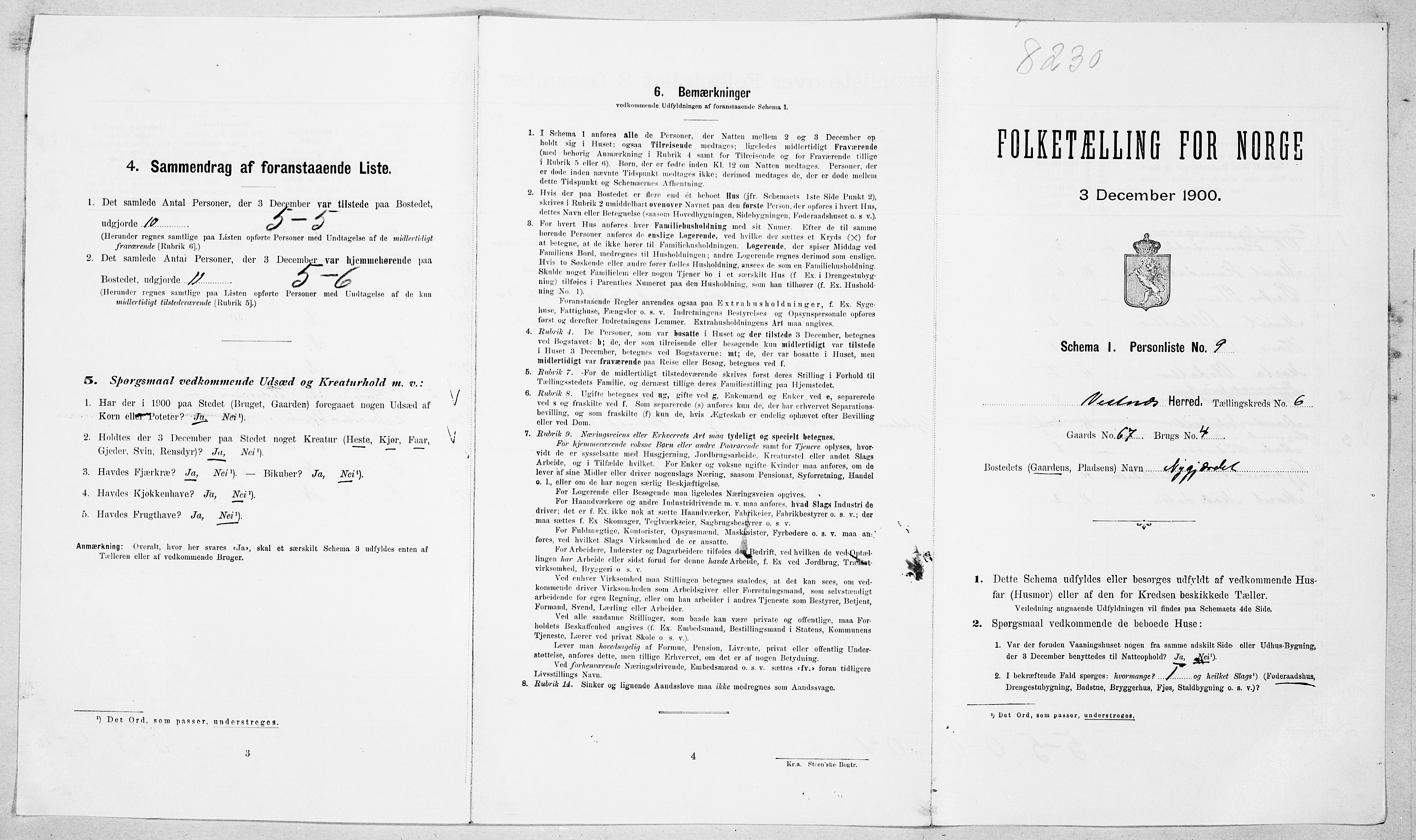 SAT, Folketelling 1900 for 1535 Vestnes herred, 1900, s. 629