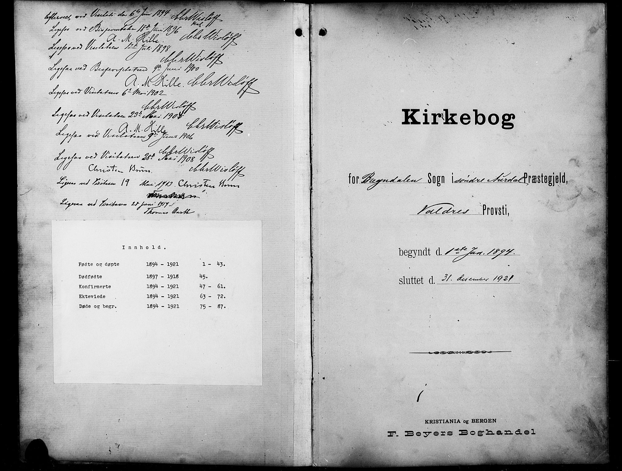 Sør-Aurdal prestekontor, SAH/PREST-128/H/Ha/Hab/L0008: Klokkerbok nr. 8, 1894-1921