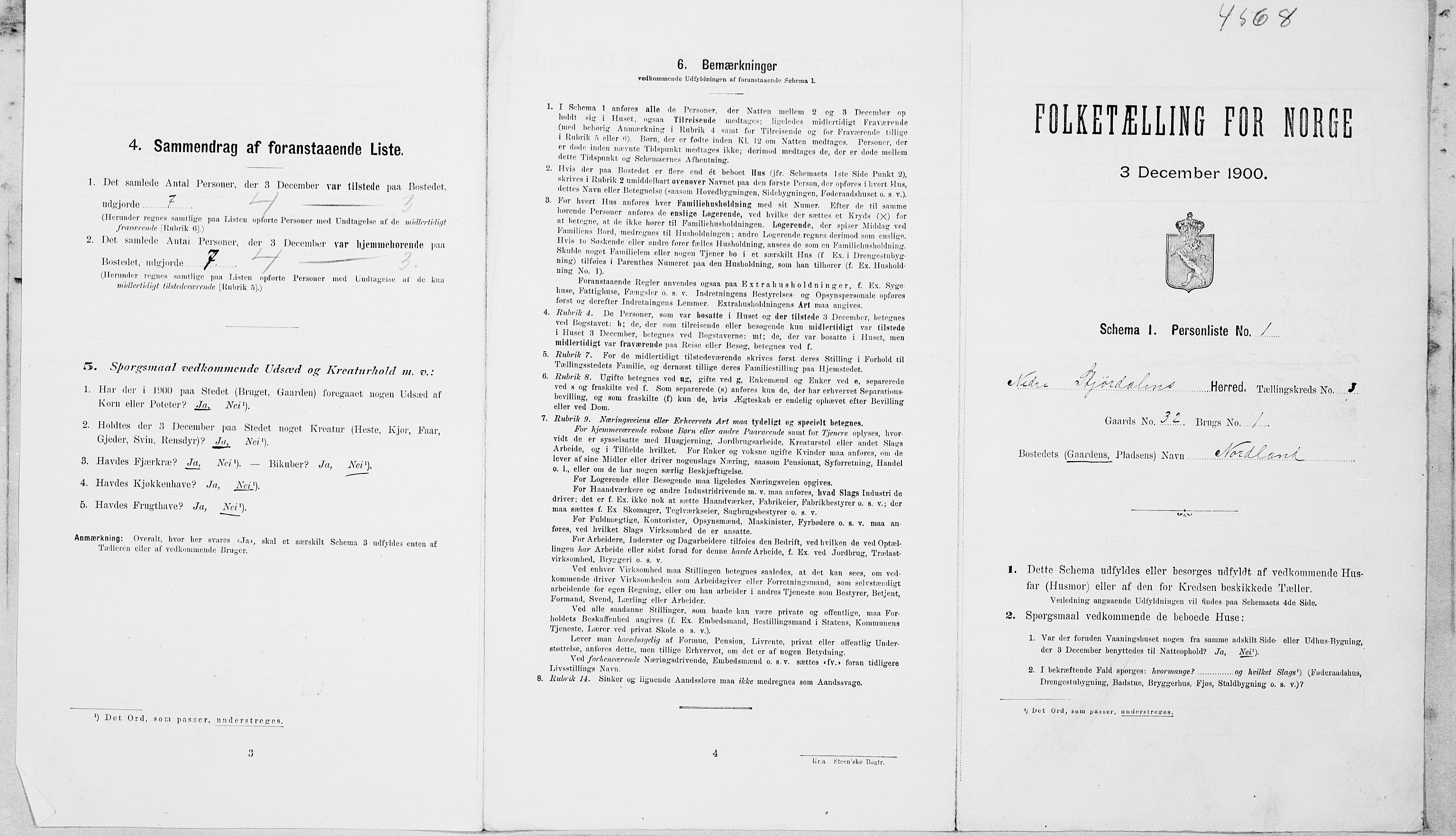 SAT, Folketelling 1900 for 1714 Nedre Stjørdal herred, 1900, s. 317
