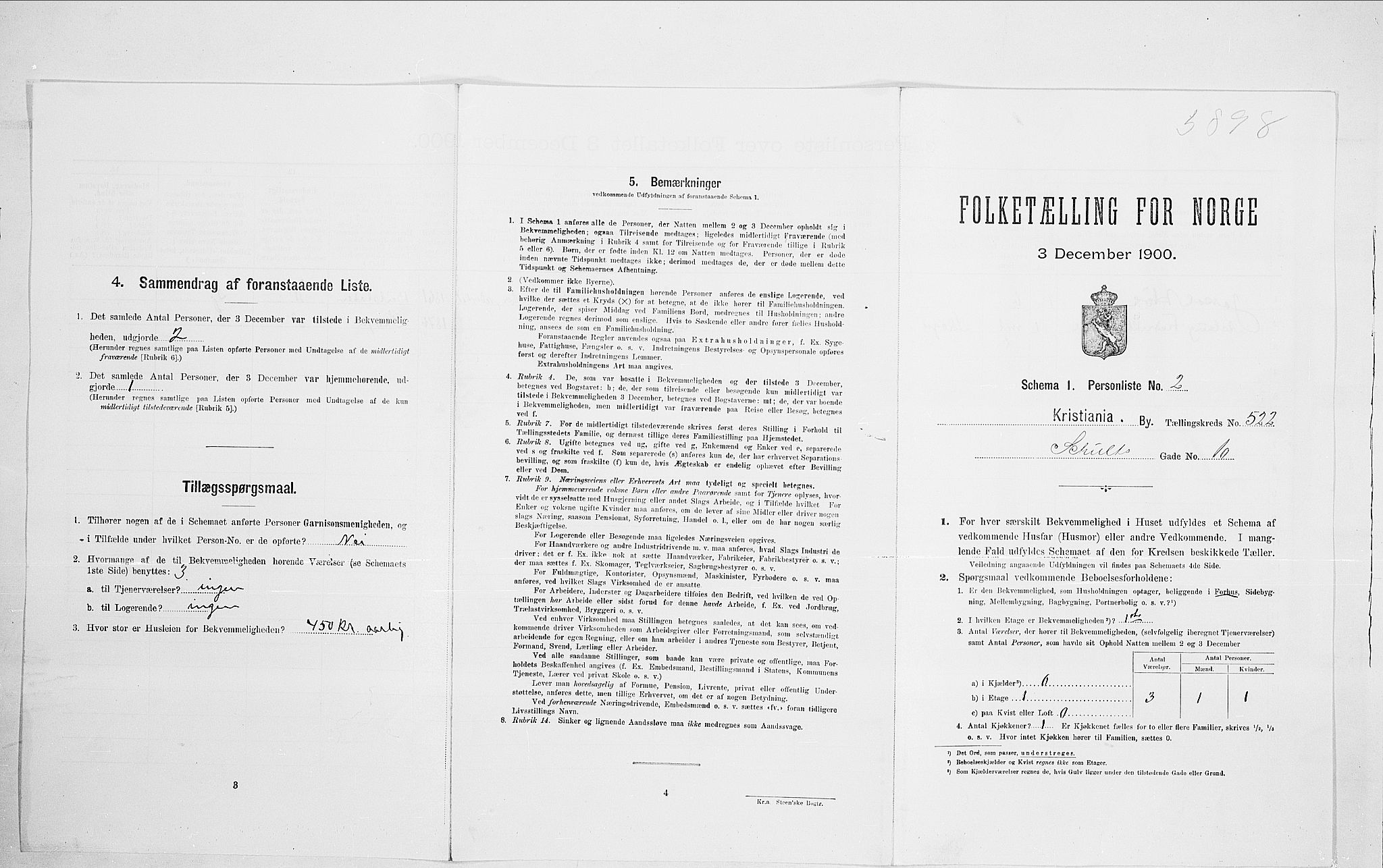 SAO, Folketelling 1900 for 0301 Kristiania kjøpstad, 1900, s. 80660