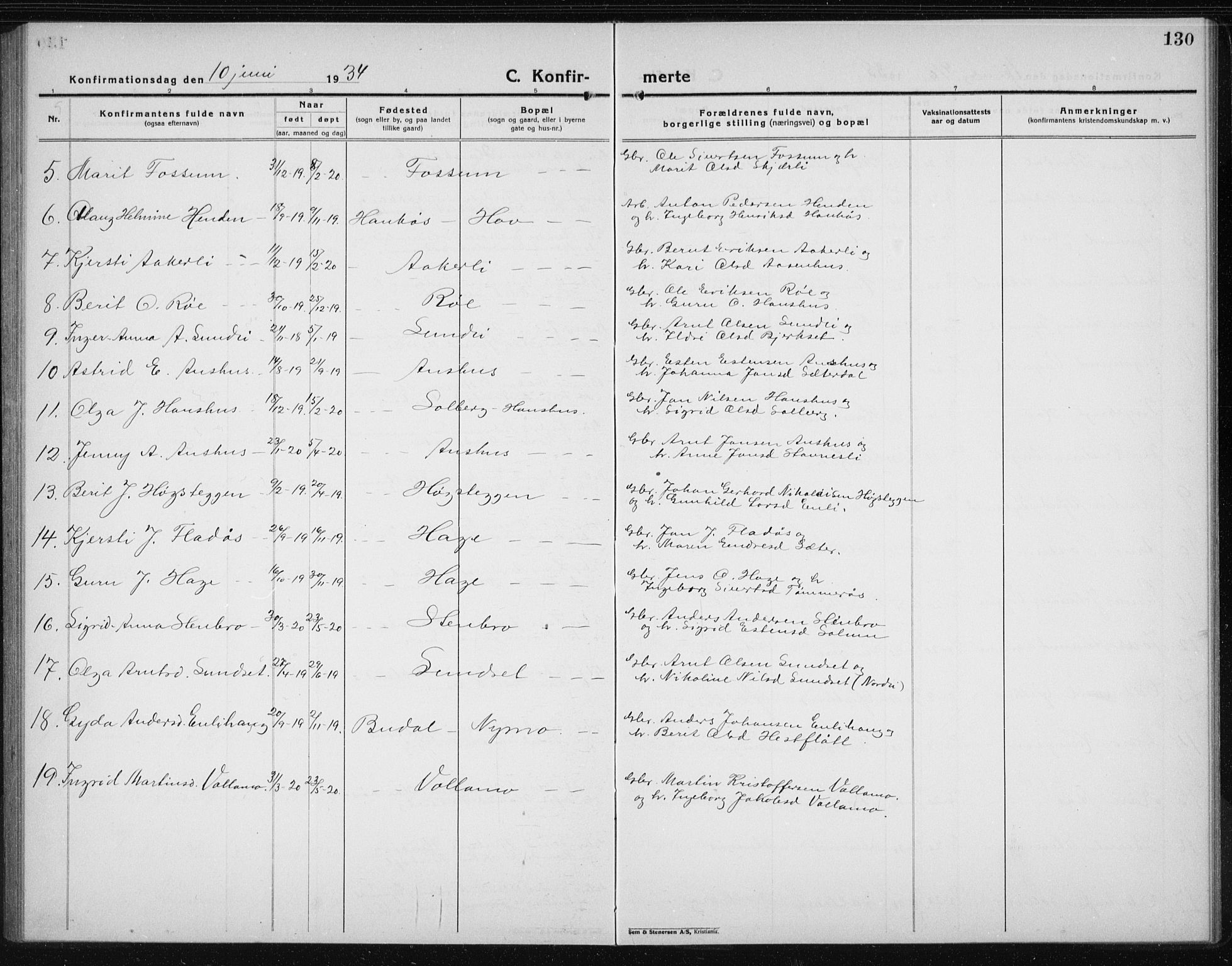 Ministerialprotokoller, klokkerbøker og fødselsregistre - Sør-Trøndelag, SAT/A-1456/689/L1045: Klokkerbok nr. 689C04, 1923-1940, s. 130