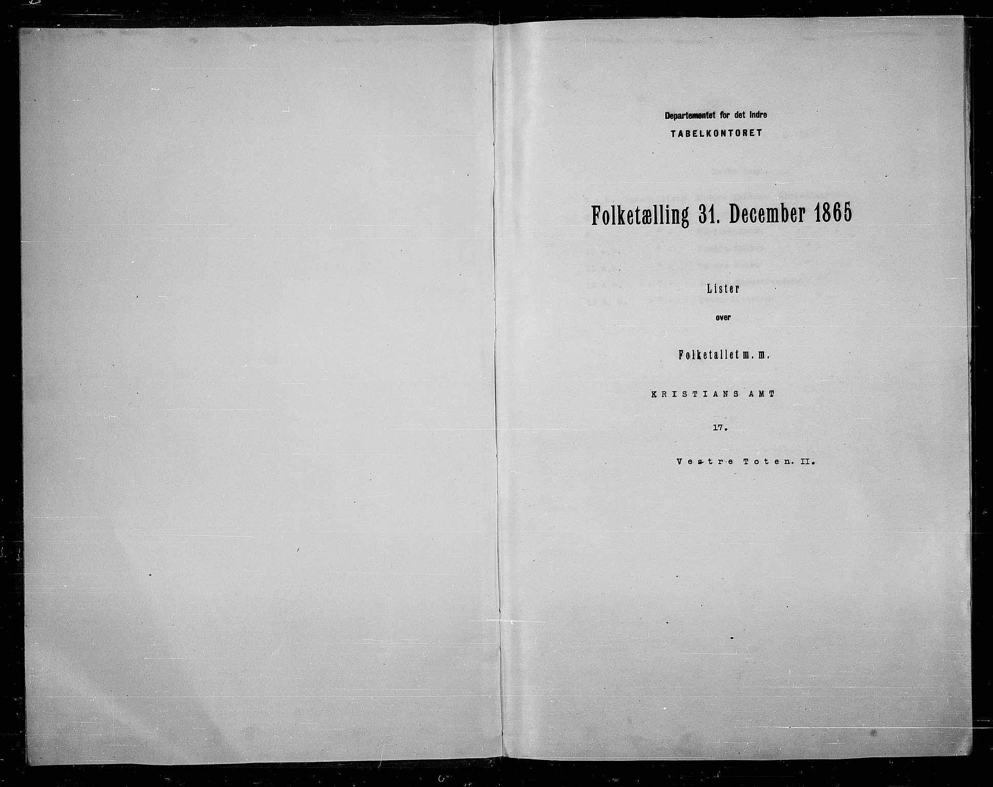 RA, Folketelling 1865 for 0529P Vestre Toten prestegjeld, 1865, s. 164