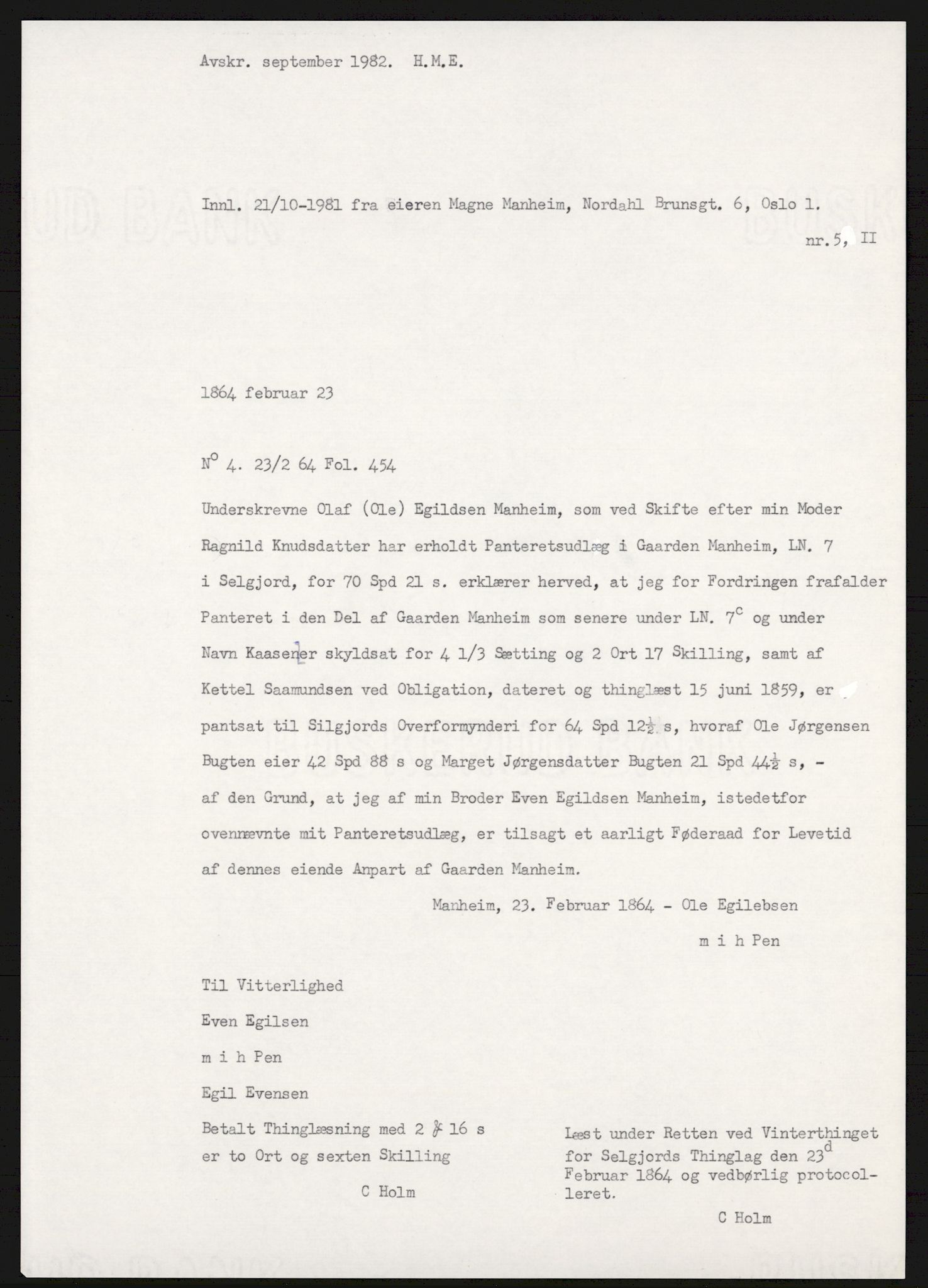 Samlinger til kildeutgivelse, Amerikabrevene, AV/RA-EA-4057/F/L0024: Innlån fra Telemark: Gunleiksrud - Willard, 1838-1914, s. 122