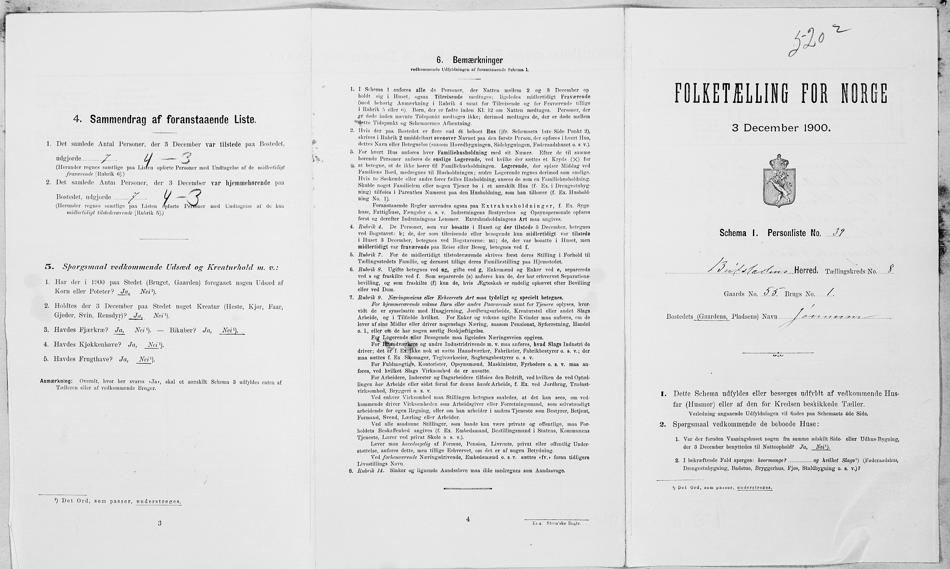 SAT, Folketelling 1900 for 1727 Beitstad herred, 1900, s. 687