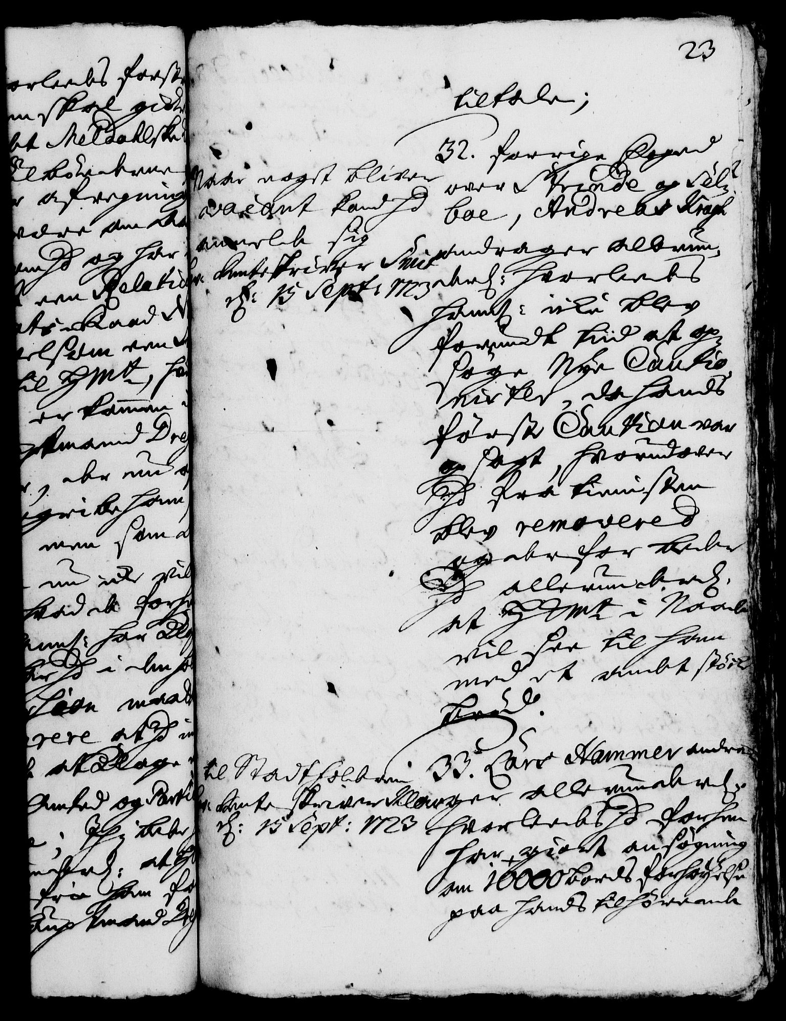 Rentekammeret, Kammerkanselliet, AV/RA-EA-3111/G/Gh/Gha/L0006: Norsk ekstraktmemorialprotokoll (merket RK 53.51), 1723-1724, s. 23