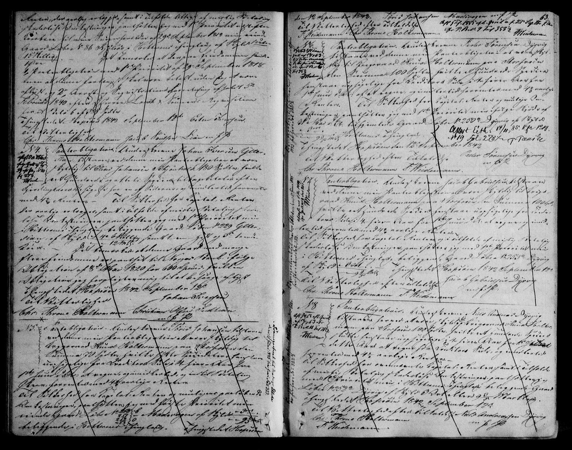 Fosen sorenskriveri, SAT/A-1107/1/2/2C/L0010: Pantebok nr. 7, 1842-1847, s. 63