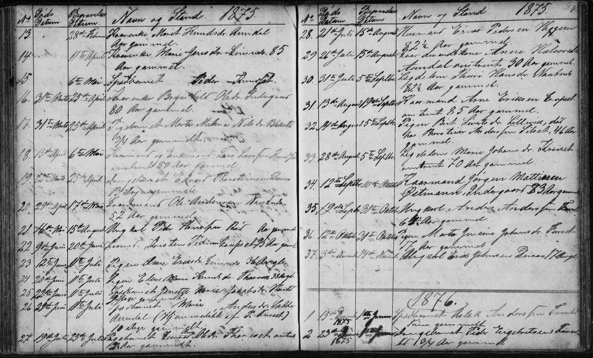 Ministerialprotokoller, klokkerbøker og fødselsregistre - Møre og Romsdal, AV/SAT-A-1454/584/L0968: Klokkerbok nr. 584C01, 1862-1877, s. 54