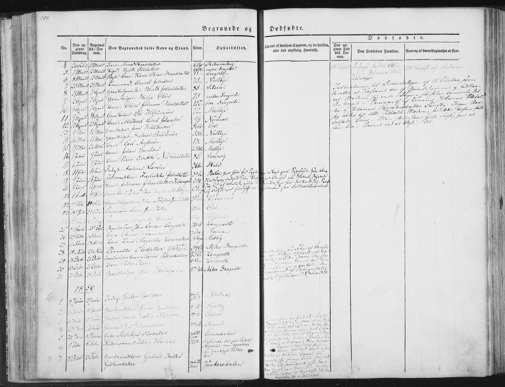 Ministerialprotokoller, klokkerbøker og fødselsregistre - Nordland, AV/SAT-A-1459/847/L0667: Ministerialbok nr. 847A07, 1842-1871, s. 320