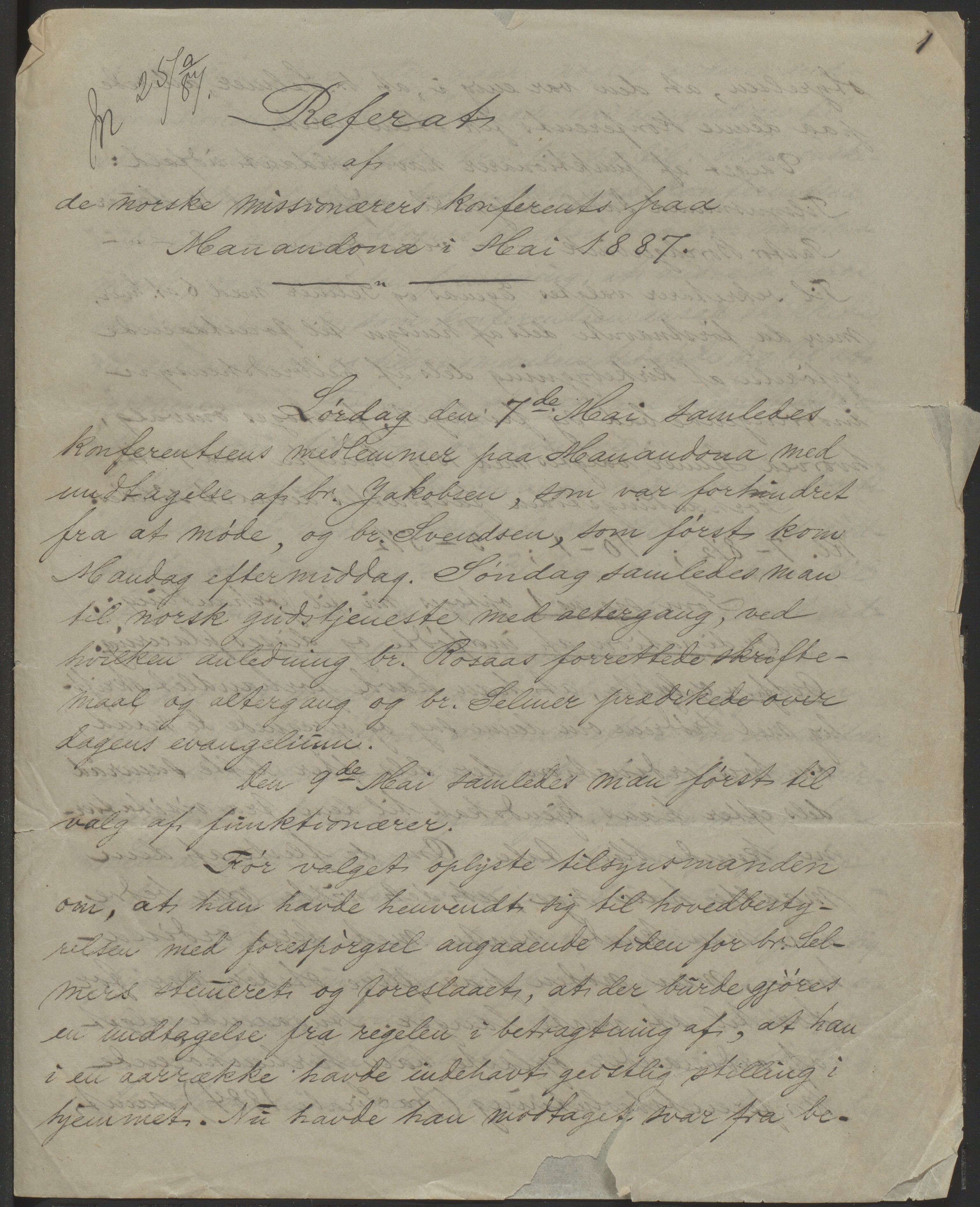 Det Norske Misjonsselskap - hovedadministrasjonen, VID/MA-A-1045/D/Da/Daa/L0037/0002: Konferansereferat og årsberetninger / Konferansereferat fra Madagaskar Innland., 1887