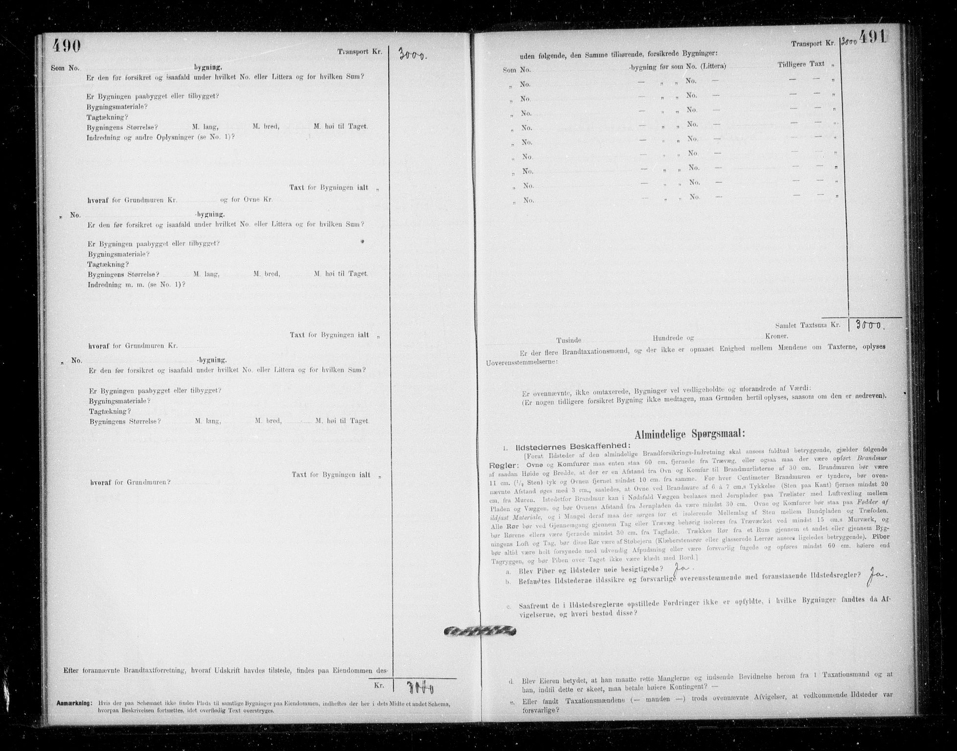 Lensmannen i Jondal, SAB/A-33101/0012/L0005: Branntakstprotokoll, skjematakst, 1894-1951, s. 490-491