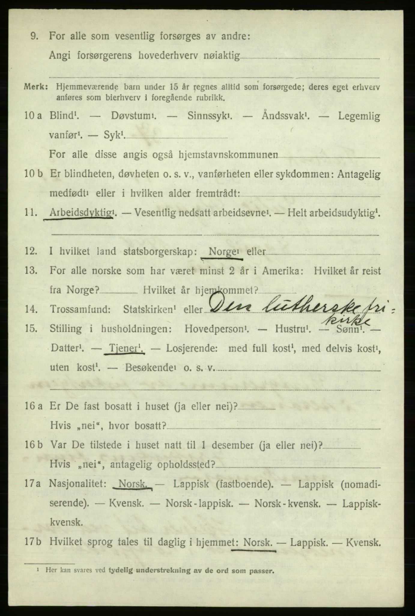 SATØ, Folketelling 1920 for 2013 Talvik herred, 1920, s. 5407