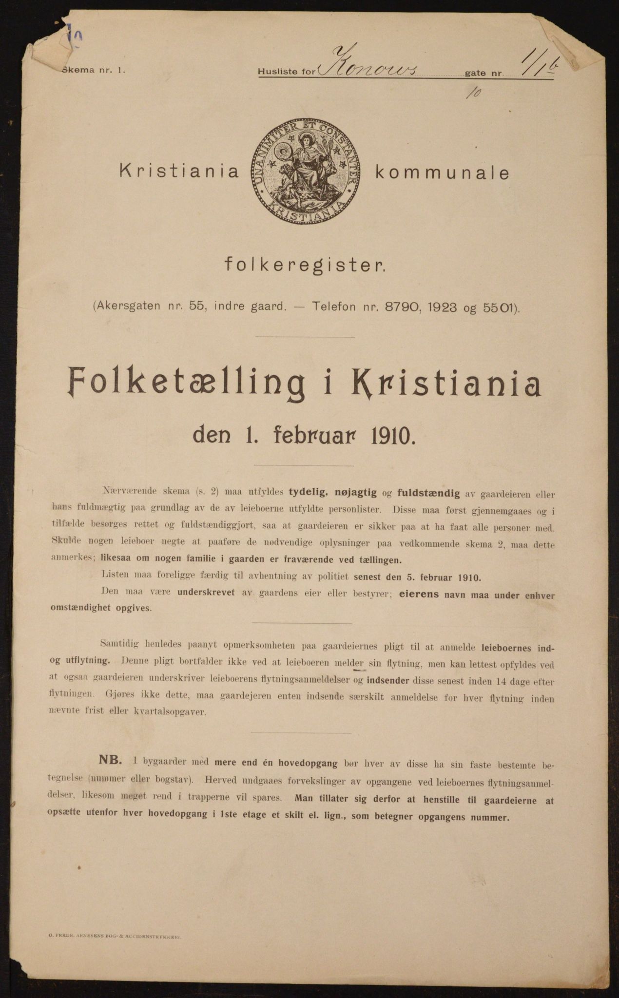 OBA, Kommunal folketelling 1.2.1910 for Kristiania, 1910, s. 51527