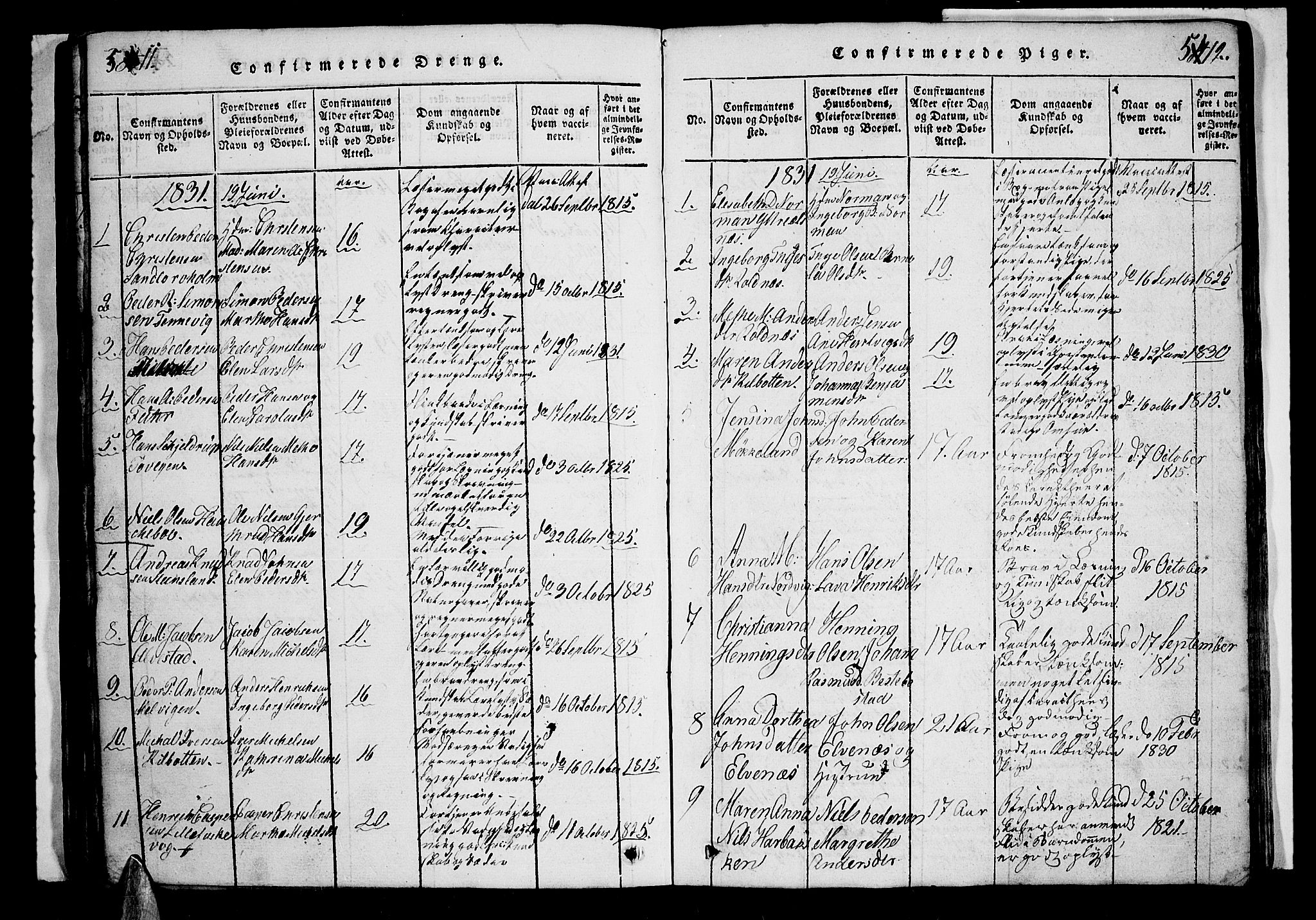Trondenes sokneprestkontor, SATØ/S-1319/H/Hb/L0003klokker: Klokkerbok nr. 3, 1820-1834, s. 511-512