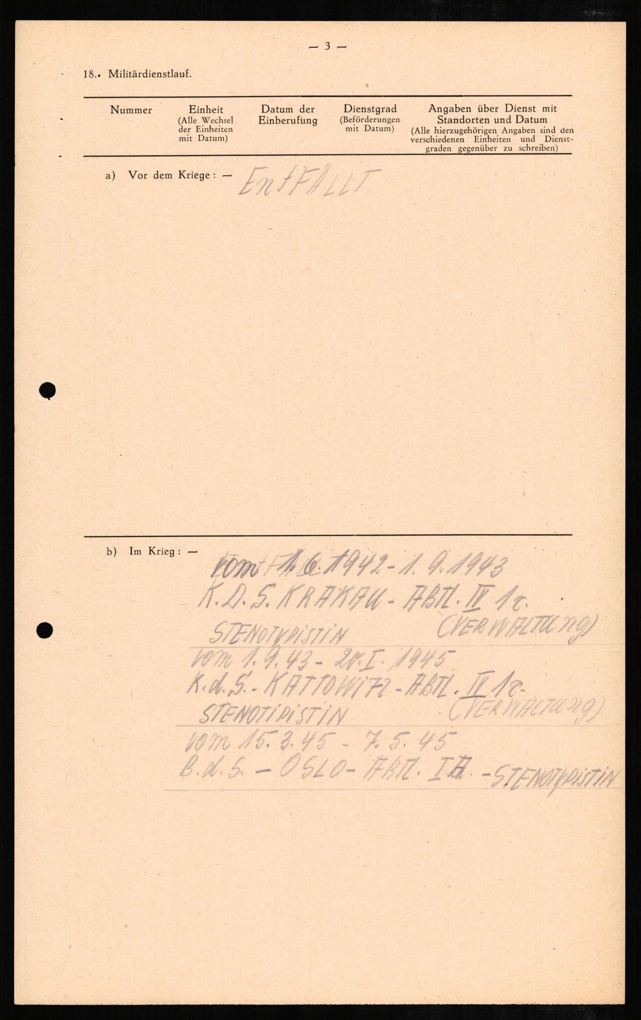 Forsvaret, Forsvarets overkommando II, AV/RA-RAFA-3915/D/Db/L0008: CI Questionaires. Tyske okkupasjonsstyrker i Norge. Tyskere., 1945-1946, s. 45