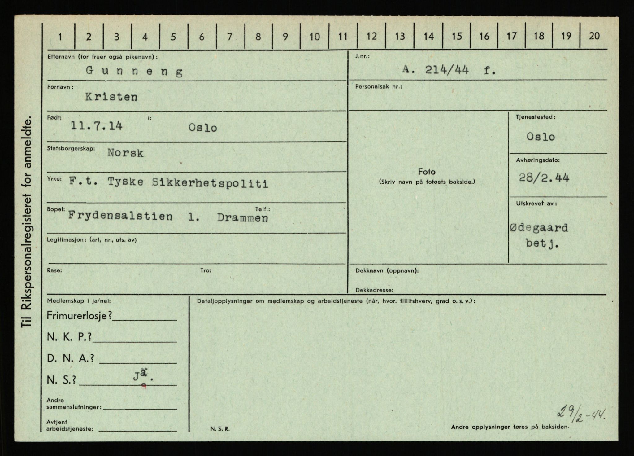 Statspolitiet - Hovedkontoret / Osloavdelingen, AV/RA-S-1329/C/Ca/L0005: Furali - Hamula, 1943-1945, s. 2861