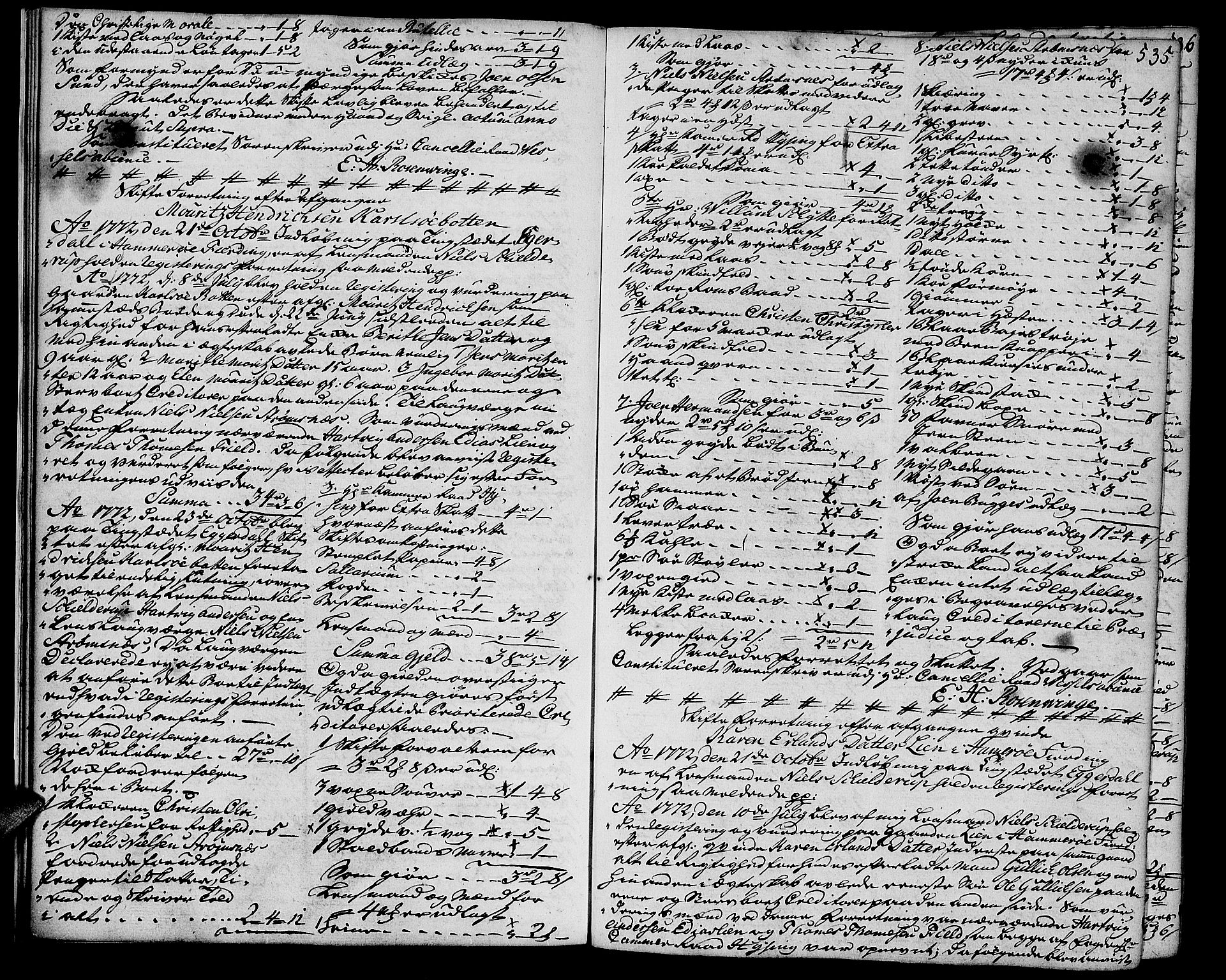 Salten sorenskriveri, AV/SAT-A-4578/1/3/3A/L0016: Skifteprotokoll 8c, 1772-1777, s. 534b-535a