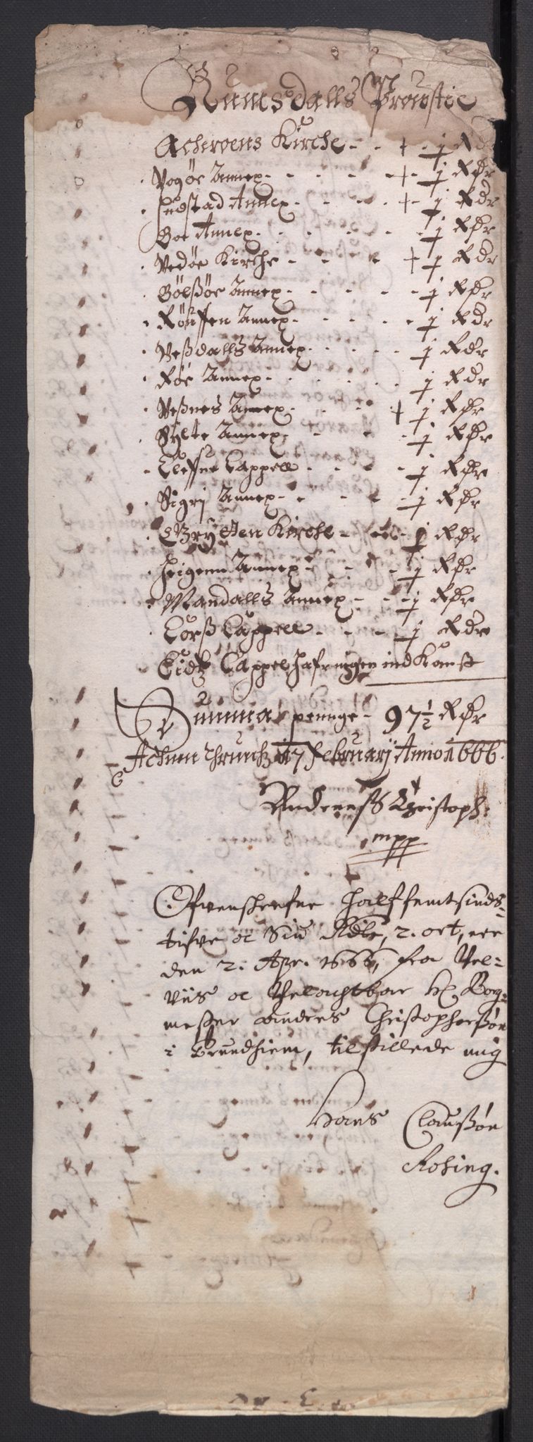 Rentekammeret inntil 1814, Reviderte regnskaper, Kirkeregnskap, AV/RA-EA-4067/Rf/L0121: Kirkeregnskap, 1656-1679, s. 306