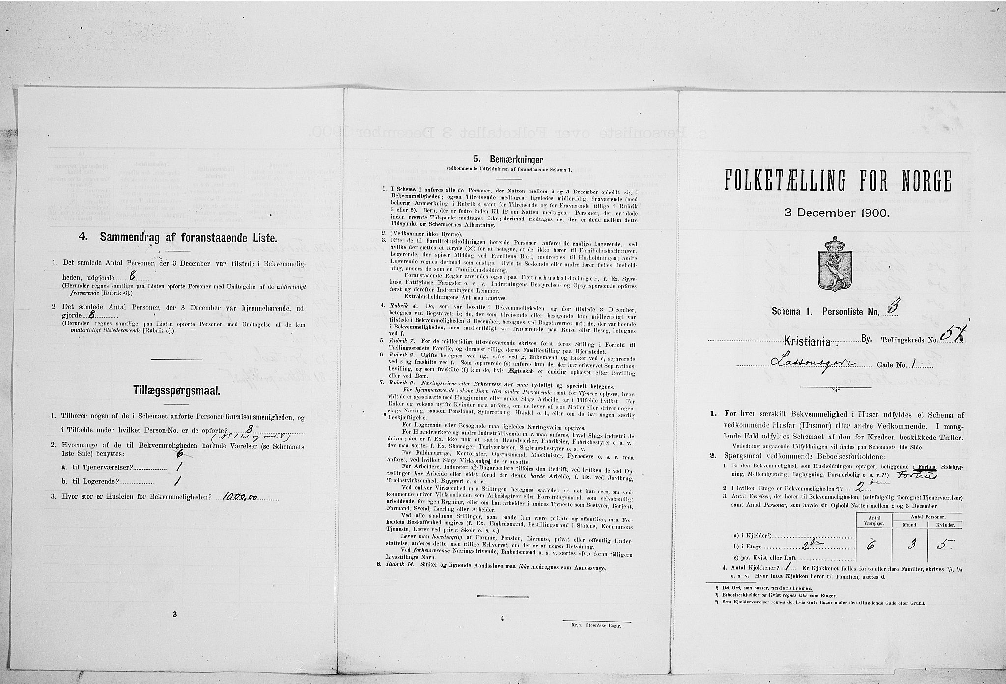 SAO, Folketelling 1900 for 0301 Kristiania kjøpstad, 1900, s. 52042