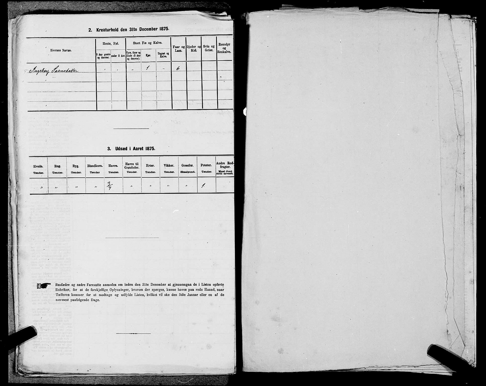 SAST, Folketelling 1875 for 1111L Sokndal prestegjeld, Sokndal landsokn, 1875, s. 1019