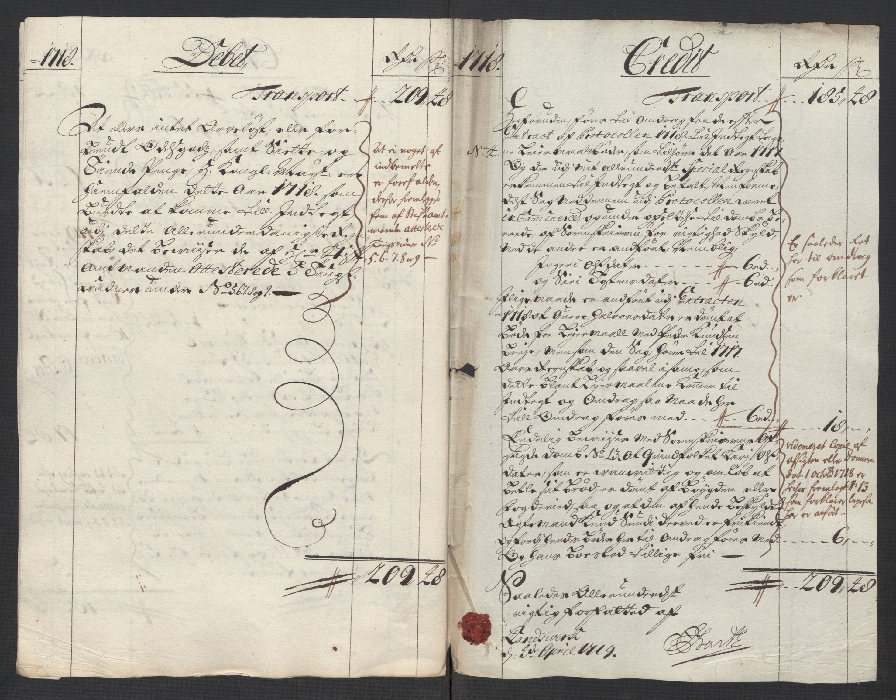 Rentekammeret inntil 1814, Reviderte regnskaper, Fogderegnskap, RA/EA-4092/R24/L1594: Fogderegnskap Numedal og Sandsvær, 1718, s. 266