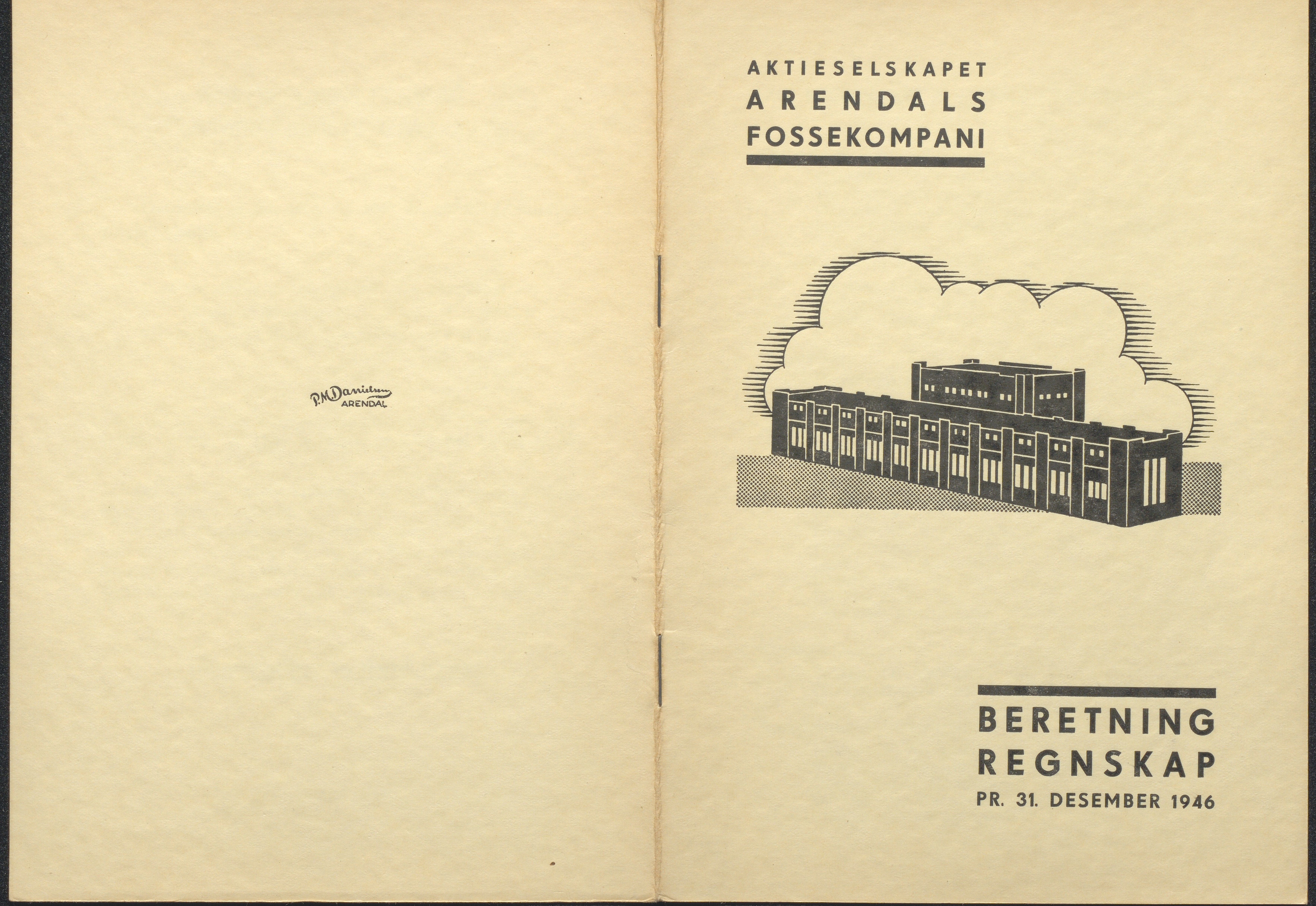 Arendals Fossekompani, AAKS/PA-2413/X/X01/L0001/0012: Beretninger, regnskap, balansekonto, gevinst- og tapskonto / Beretning, regnskap 1945 - 1962, 1945-1962, s. 7
