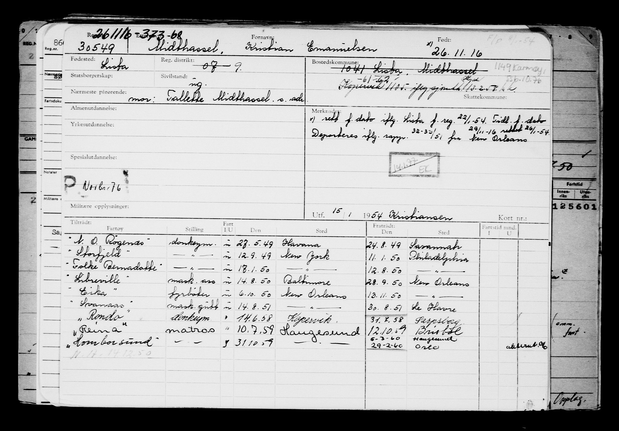 Direktoratet for sjømenn, AV/RA-S-3545/G/Gb/L0144: Hovedkort, 1916, s. 194