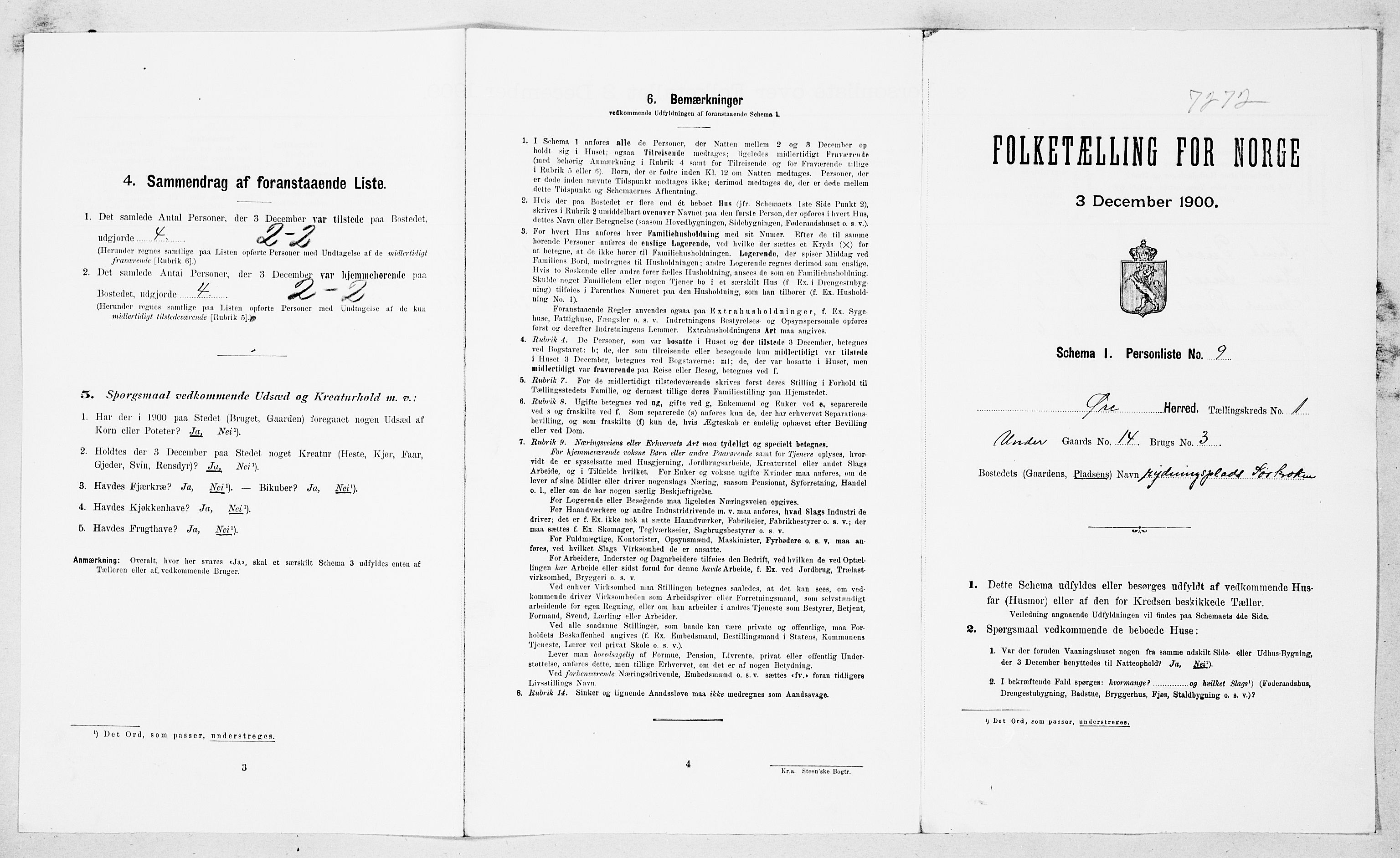 SAT, Folketelling 1900 for 1558 Øre herred, 1900, s. 84