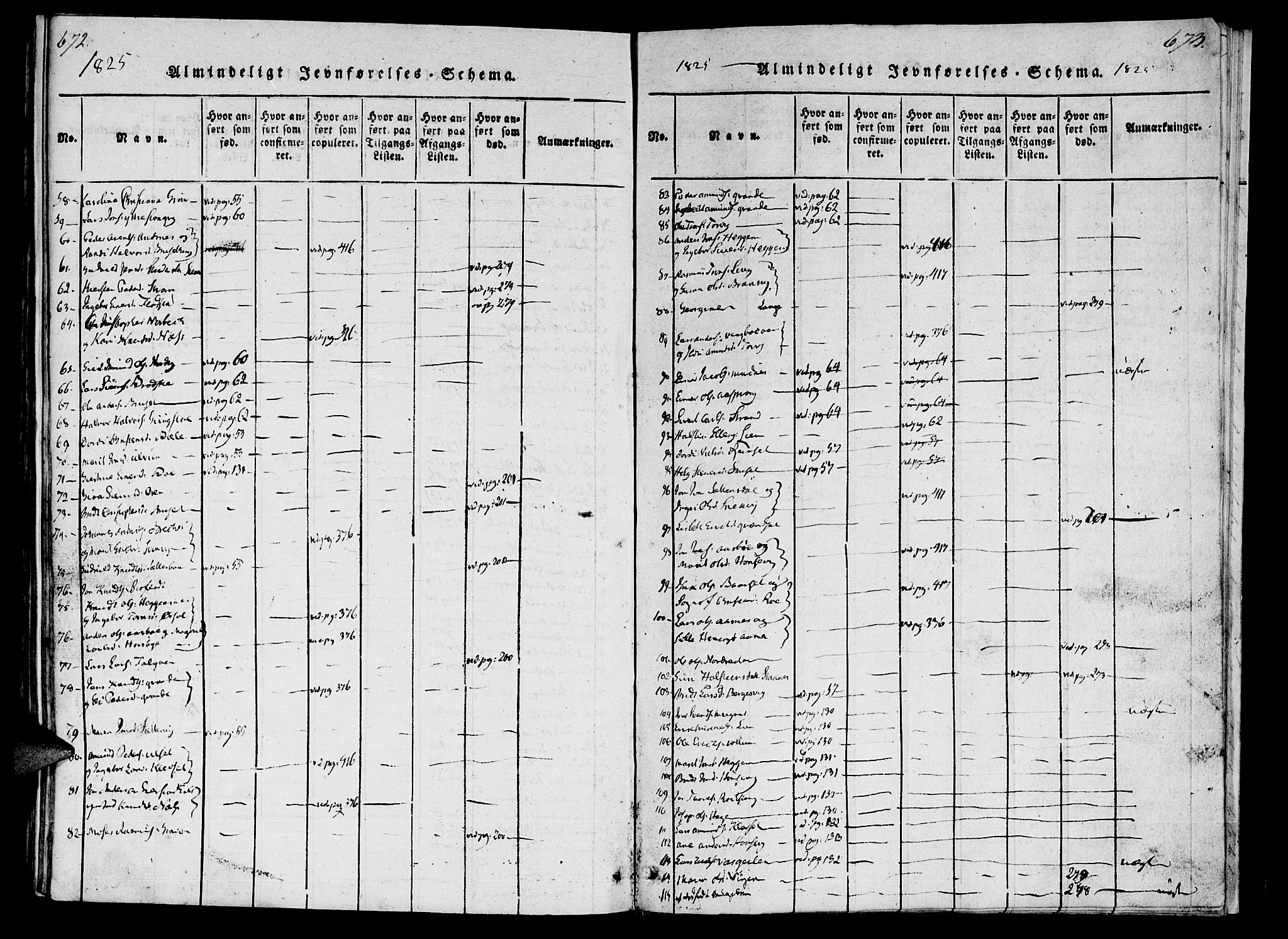 Ministerialprotokoller, klokkerbøker og fødselsregistre - Møre og Romsdal, AV/SAT-A-1454/592/L1023: Ministerialbok nr. 592A02, 1820-1830, s. 672-673