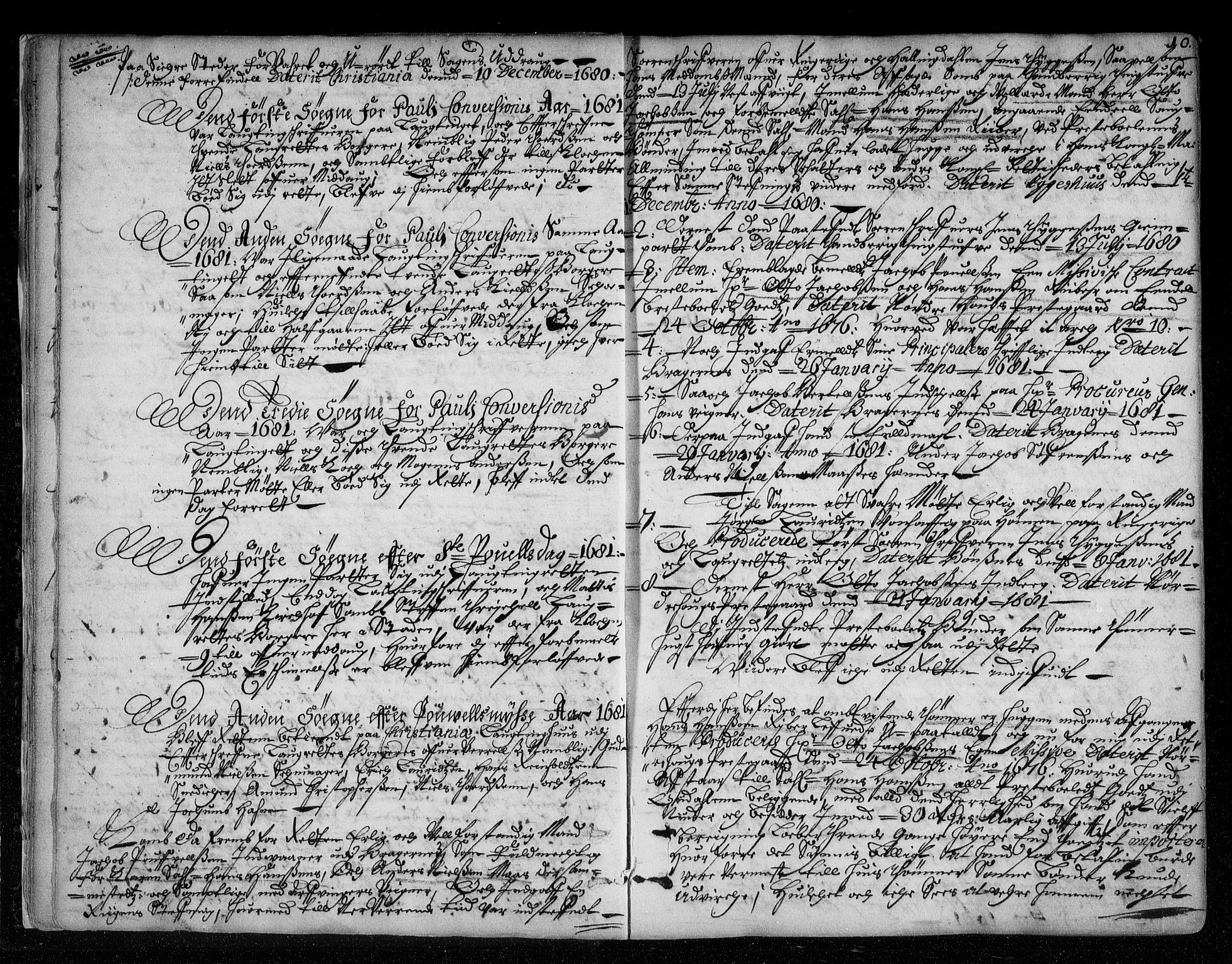 Christiania lagting, AV/SAO-A-11131/F/Fa/L0008: Tingbok, 1680-1689, s. 9b-10a